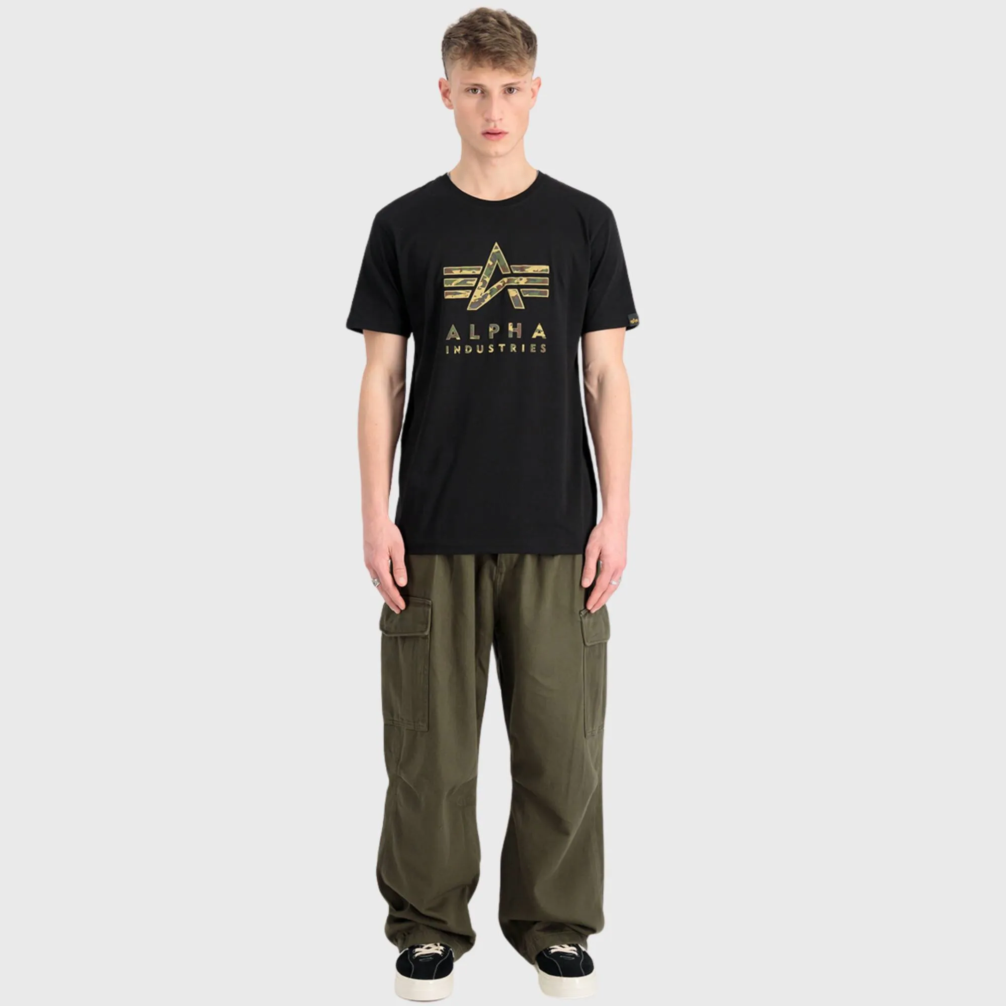 ALPHA INDUSTRIES CAMO PUFF PRINT T-SHIRT