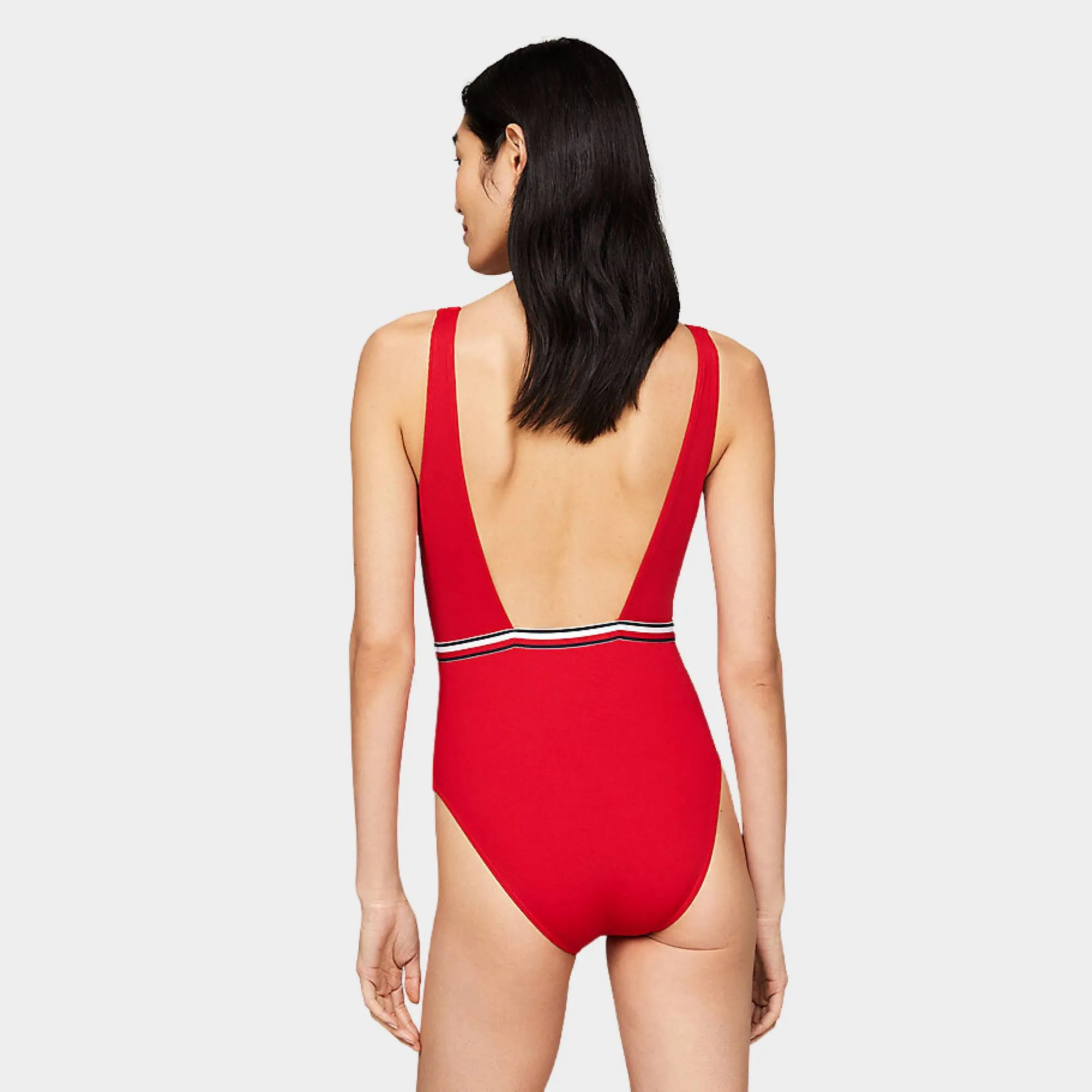TOMMY SQUARE NECK ONE PIECE SWIM SUIT