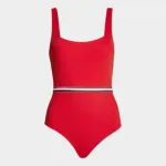 TOMMY SQUARE NECK ONE PIECE SWIM SUIT
