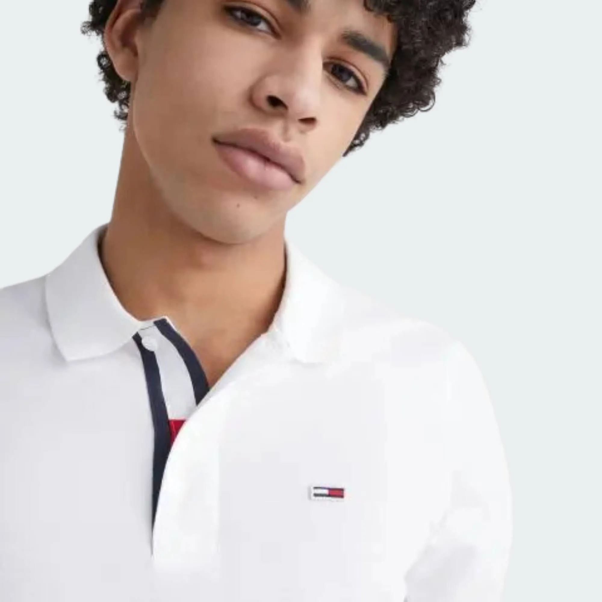 TOMMY JEANS SLIM PLACKET POLO