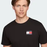 TOMMY JEANS MENS SLIM ESSENTIAL FLAG TEE