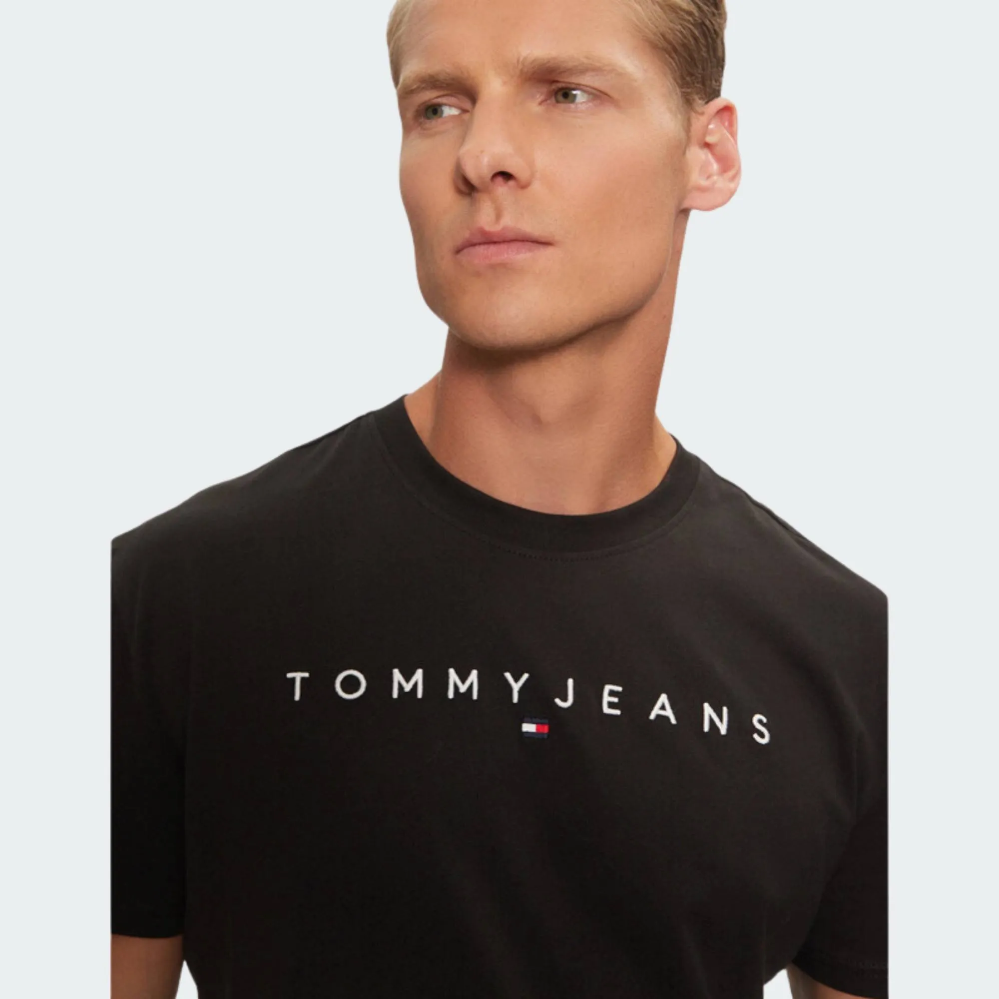 TOMMY JEANS MENS REGULAR LINEAR LOGO TEE