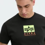 ALPHA INDUSTRIES SATIN LOGO T-SHIRT