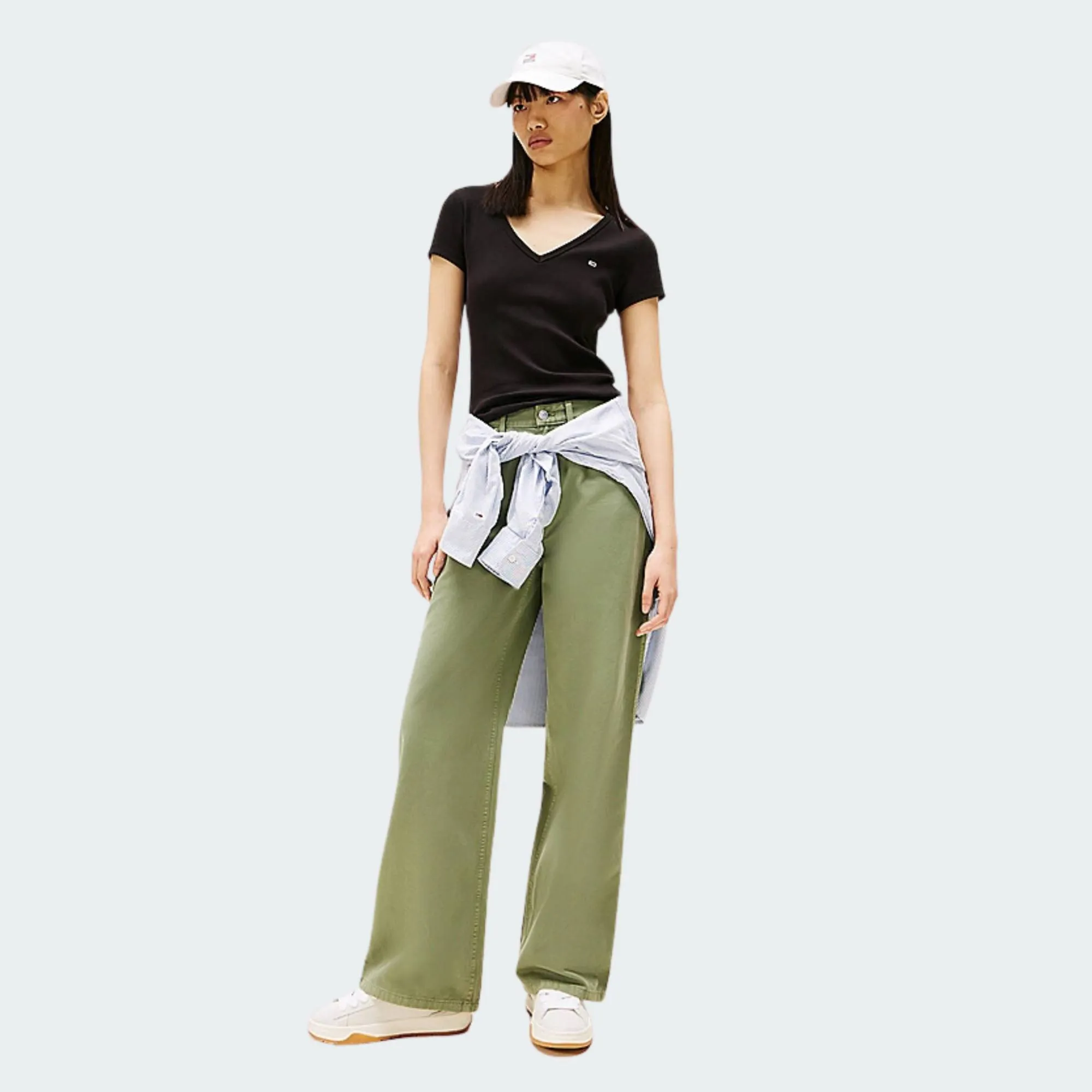 TOMMY JEANS SLIM ESSENTIAL RIB V