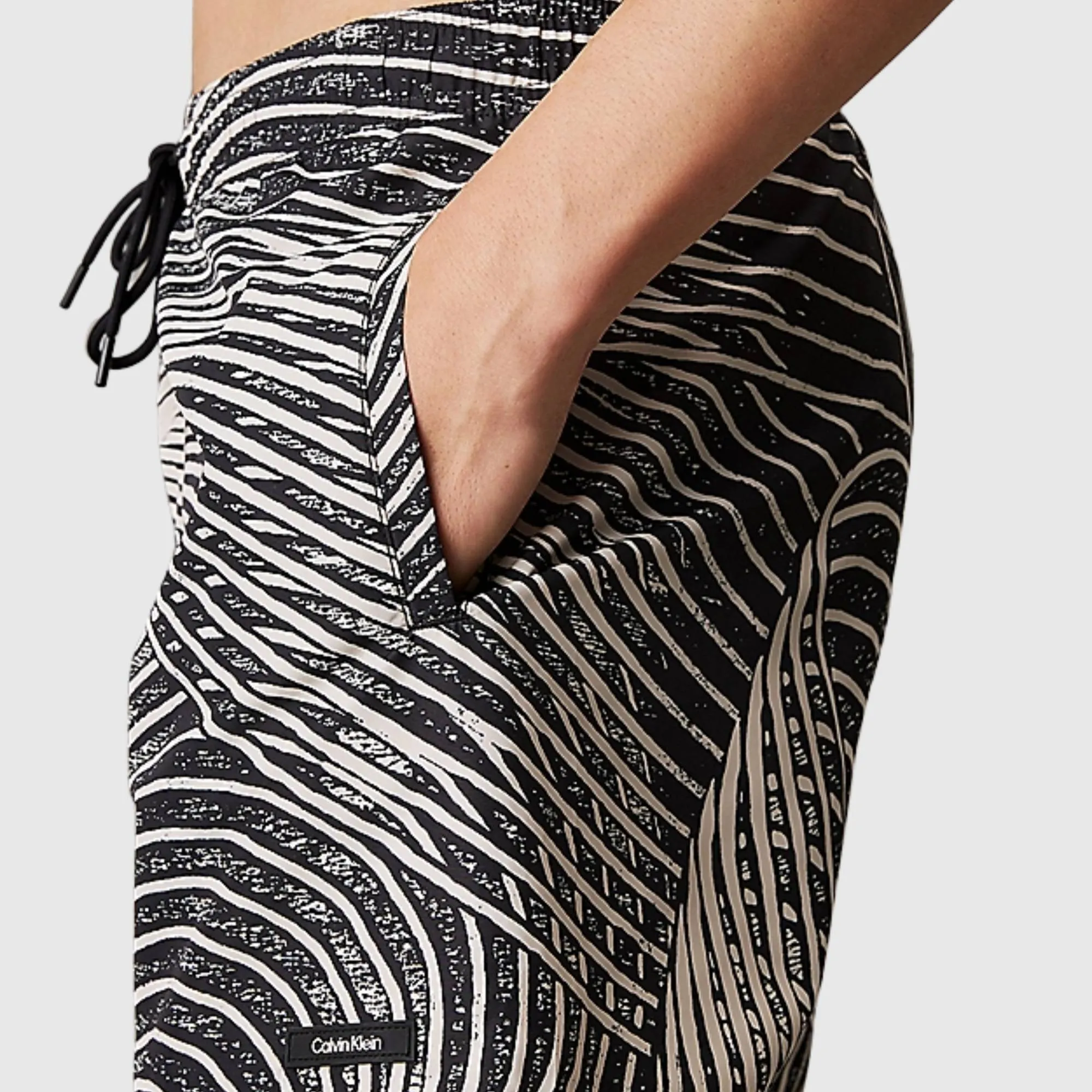 CALVIN KLEIN MEDIUM DRAWSTRING SWIM SHORT PRINT SWIM SHORT