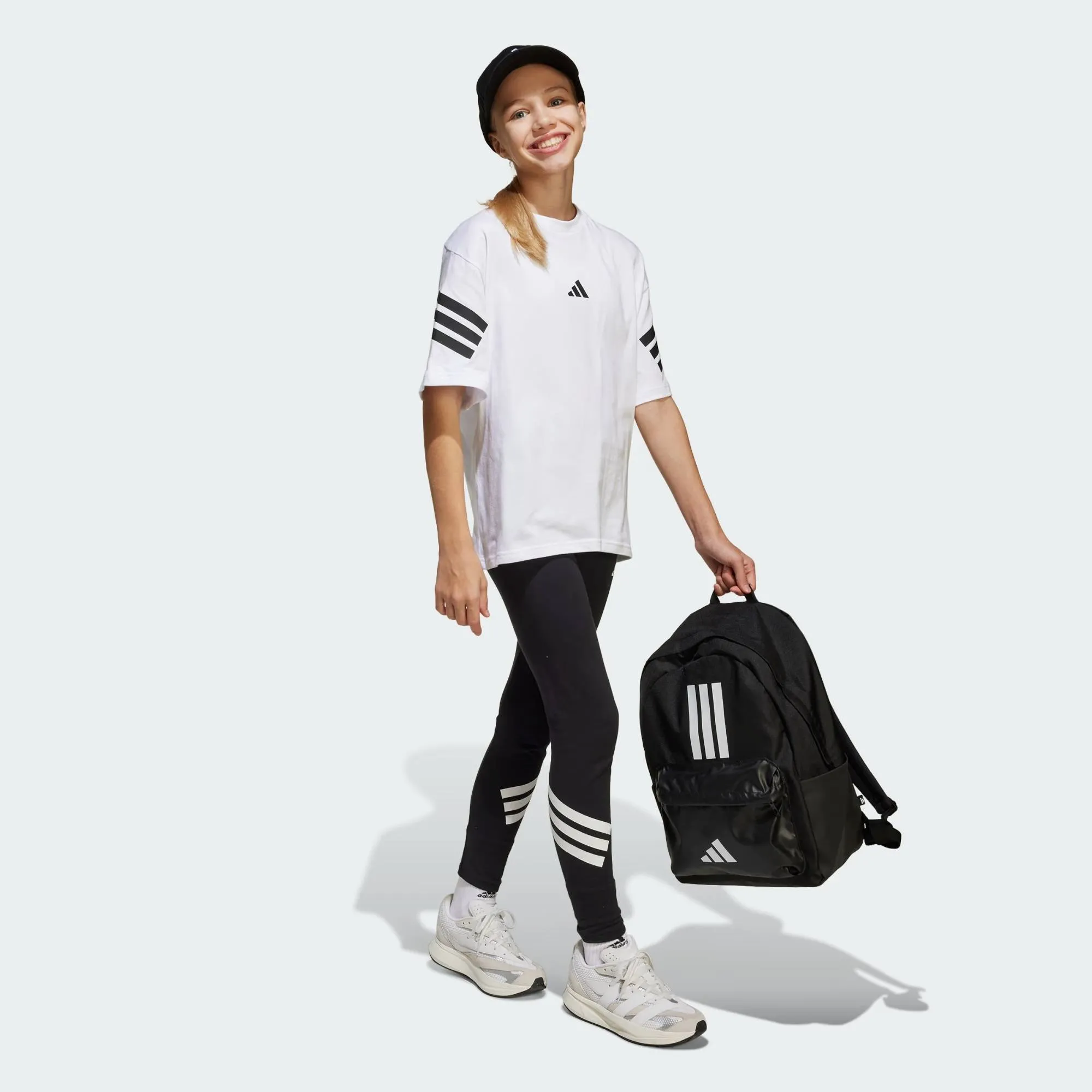 ADIDAS JUNIOR FUTURE ICONS 3 STRIPES TEE