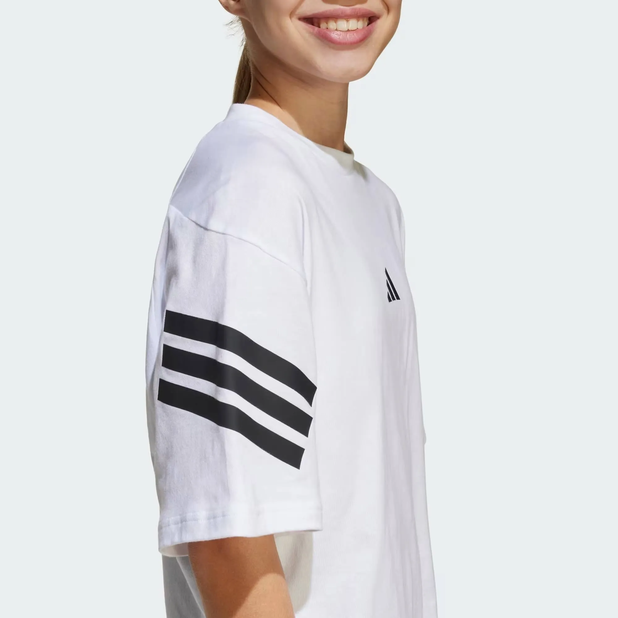 ADIDAS JUNIOR FUTURE ICONS 3 STRIPES TEE