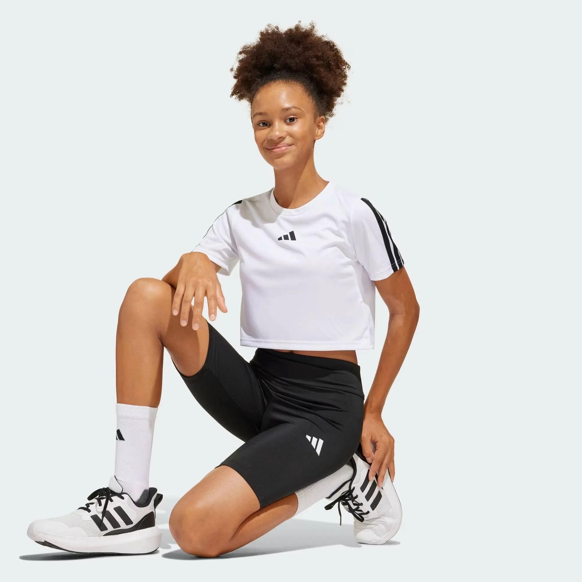 ADIDAS GIRLS TSHIRTR-ES 3-STRIPES SET