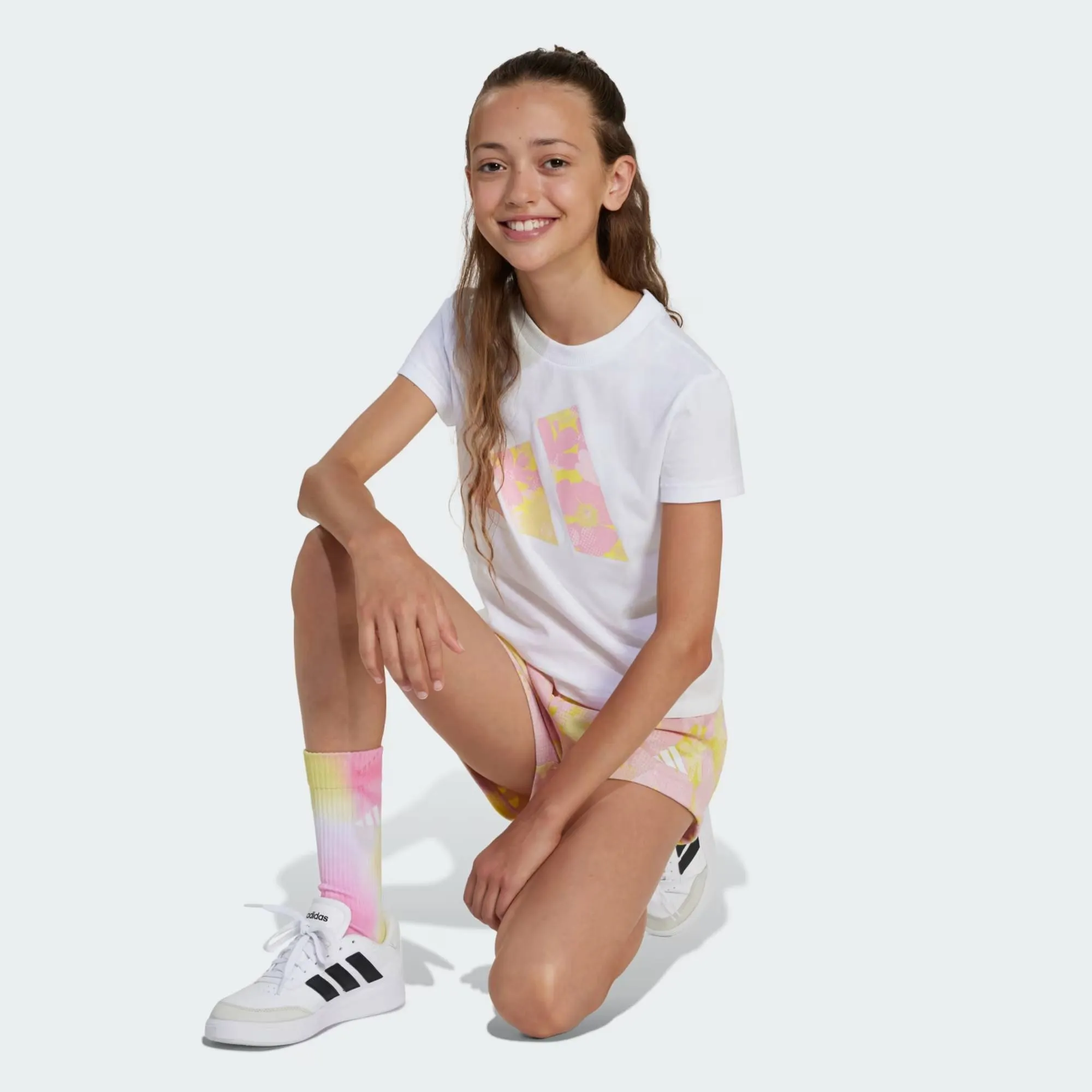 ADIDAS JUNIOR FLOWER TEE