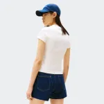 TOMMY JEANS WOMENS SLIM BADGE RIB TEE