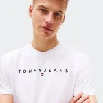 TOMMY JEANS MENS REGULAR LINEAR LOGO TEE