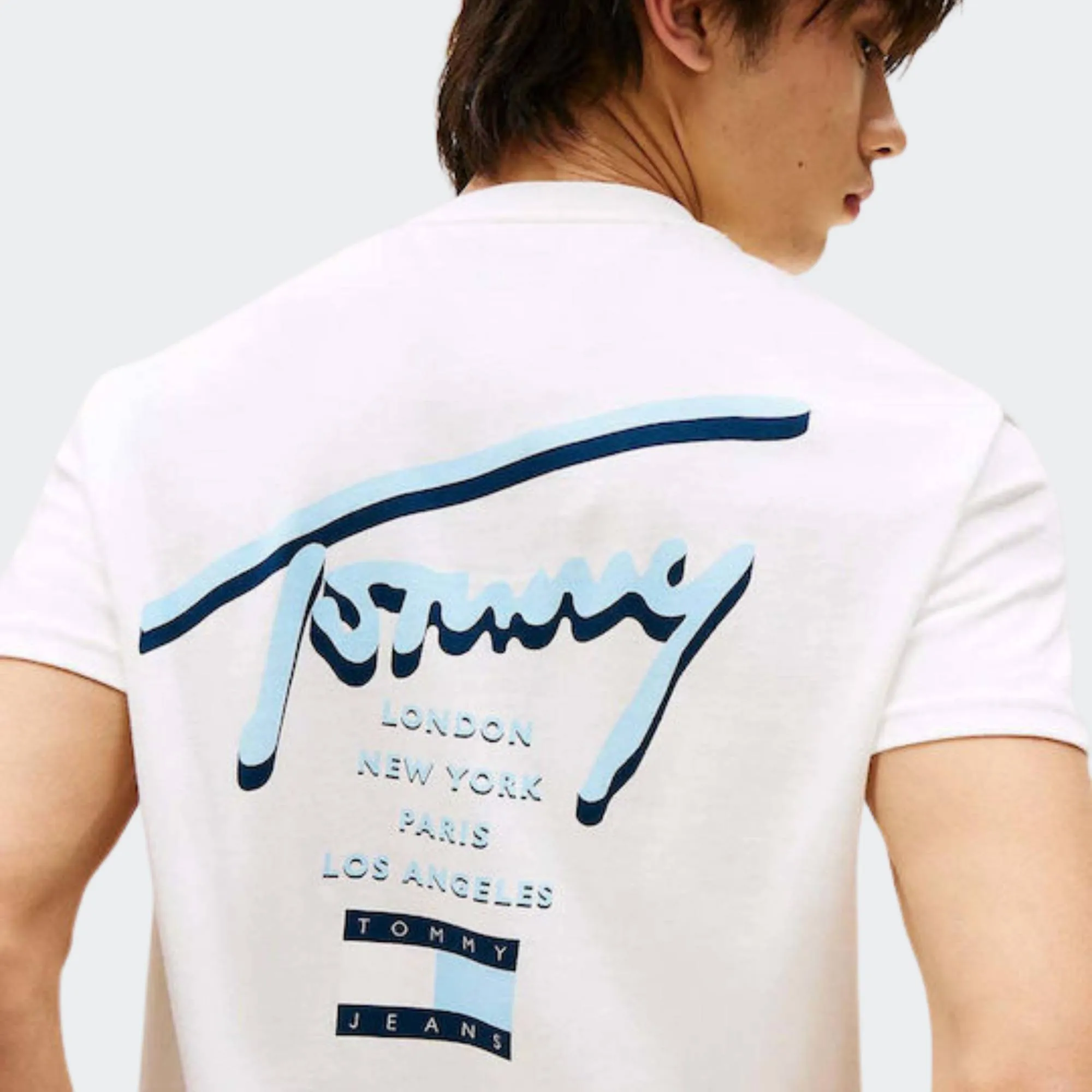 TOMMY JEANS MENS REGURAL SIGNATURE CITY TEE