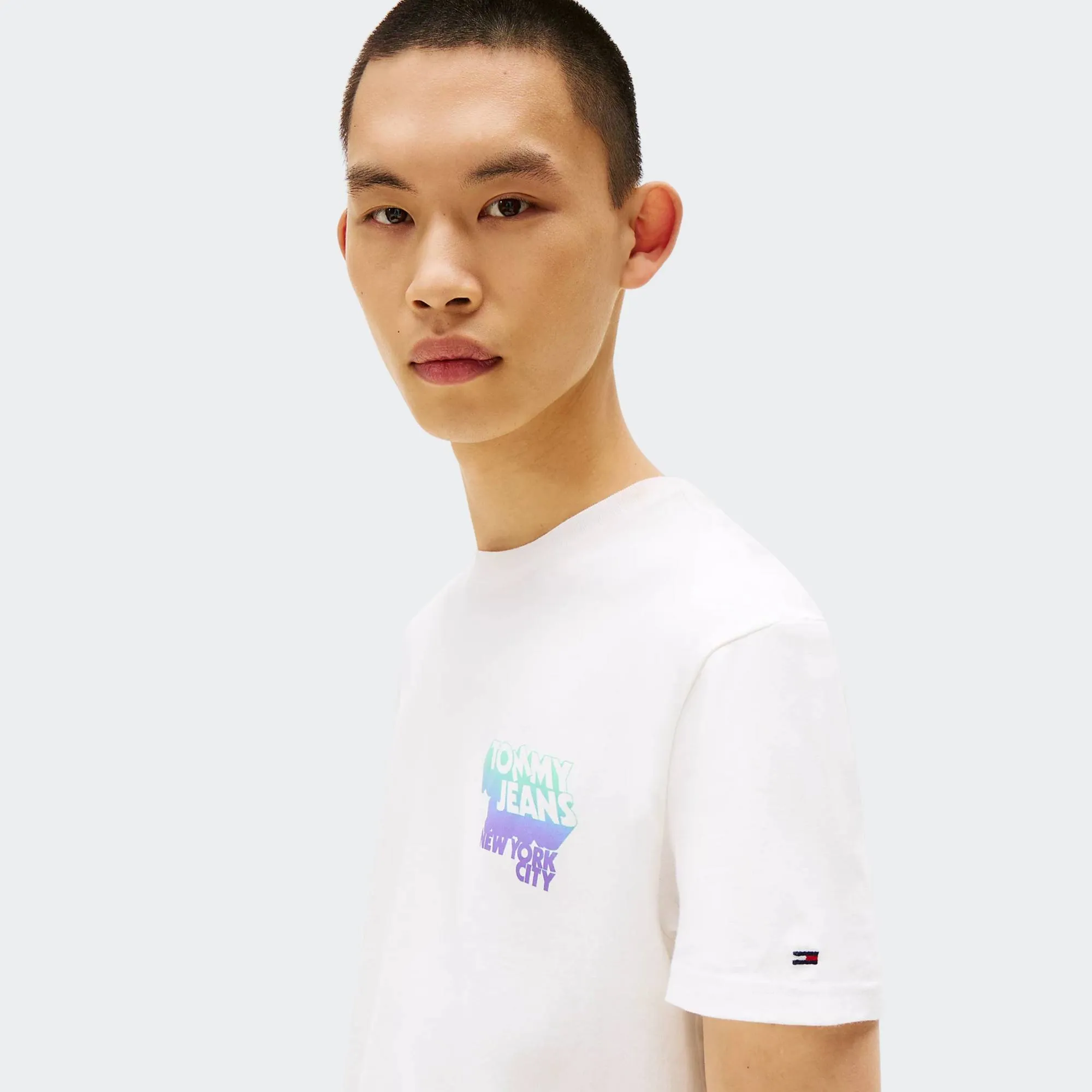 TOMMY JEANS MENS REGURAL STACK BACKPRINT TEE