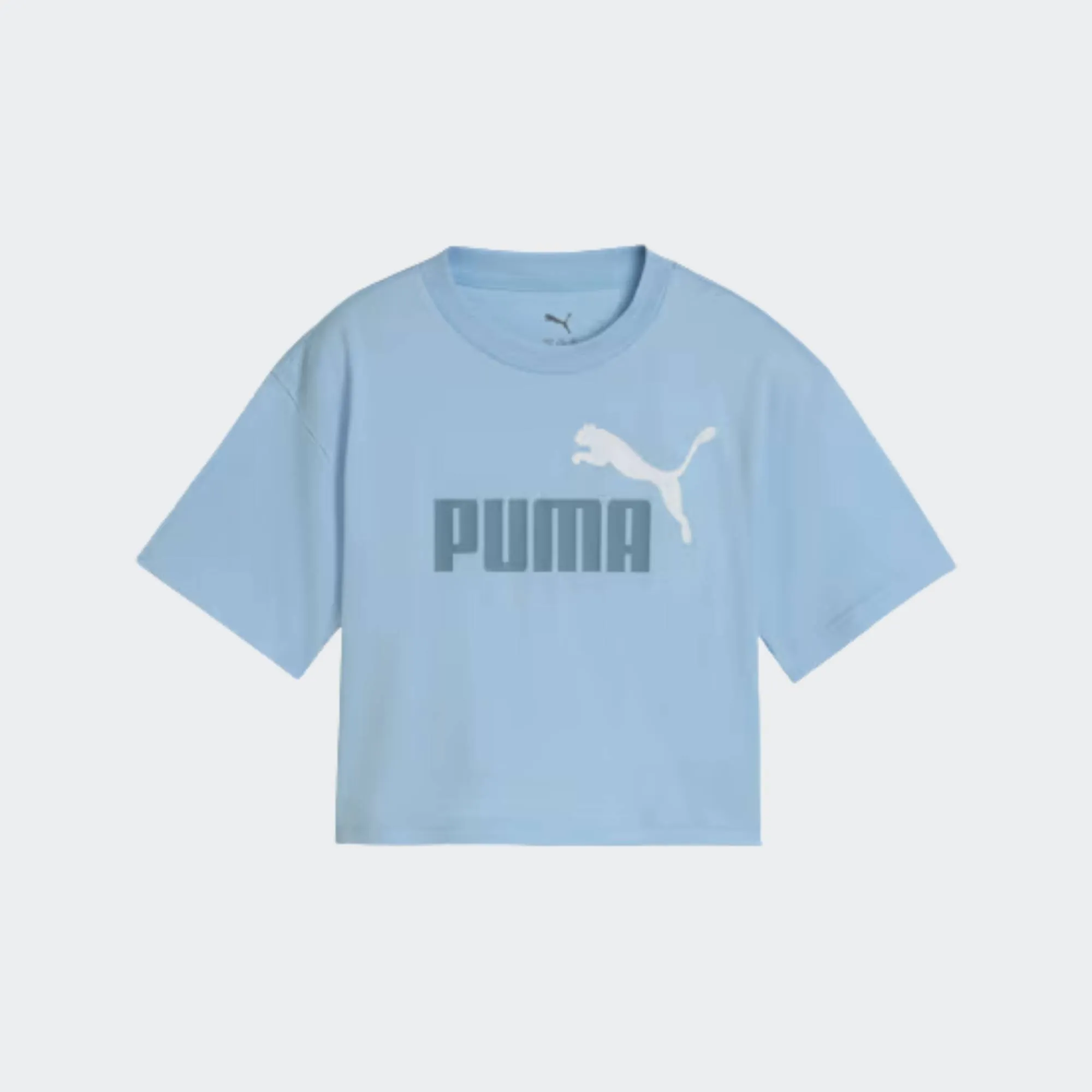 PUMA ESSENTIALS 2 COLOR NO. 1 LOGO  SHORT LENGTH GIRLS TEE