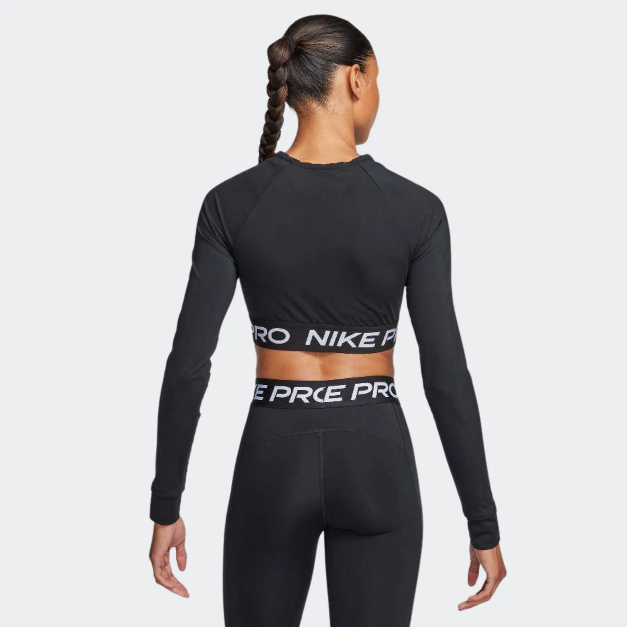 NIKE PRO WOMENS CROPPED LONG SLEEVE TOP
