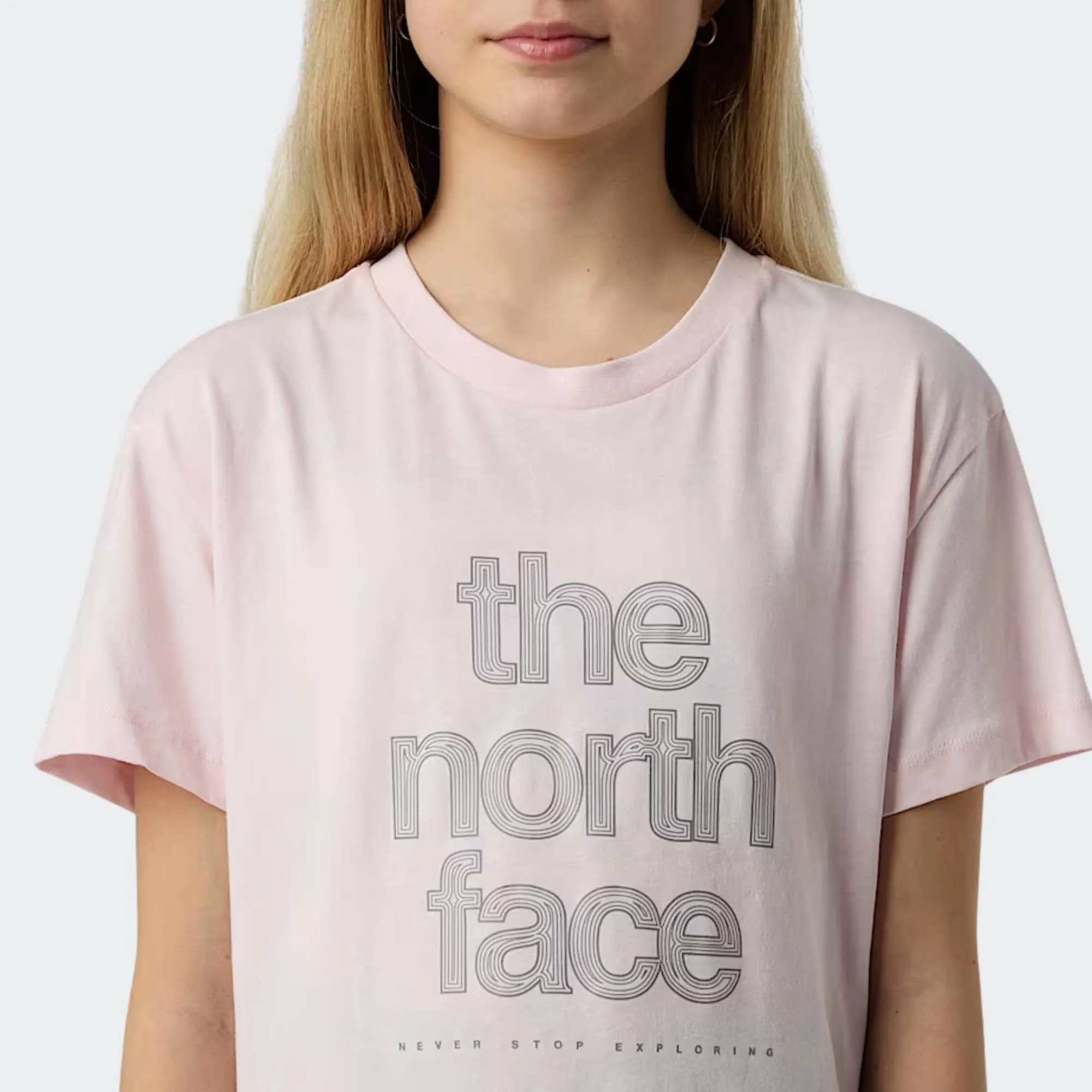THE NORTH FACE GIRLS REFLECTIVE LOGO RELAXED TEE