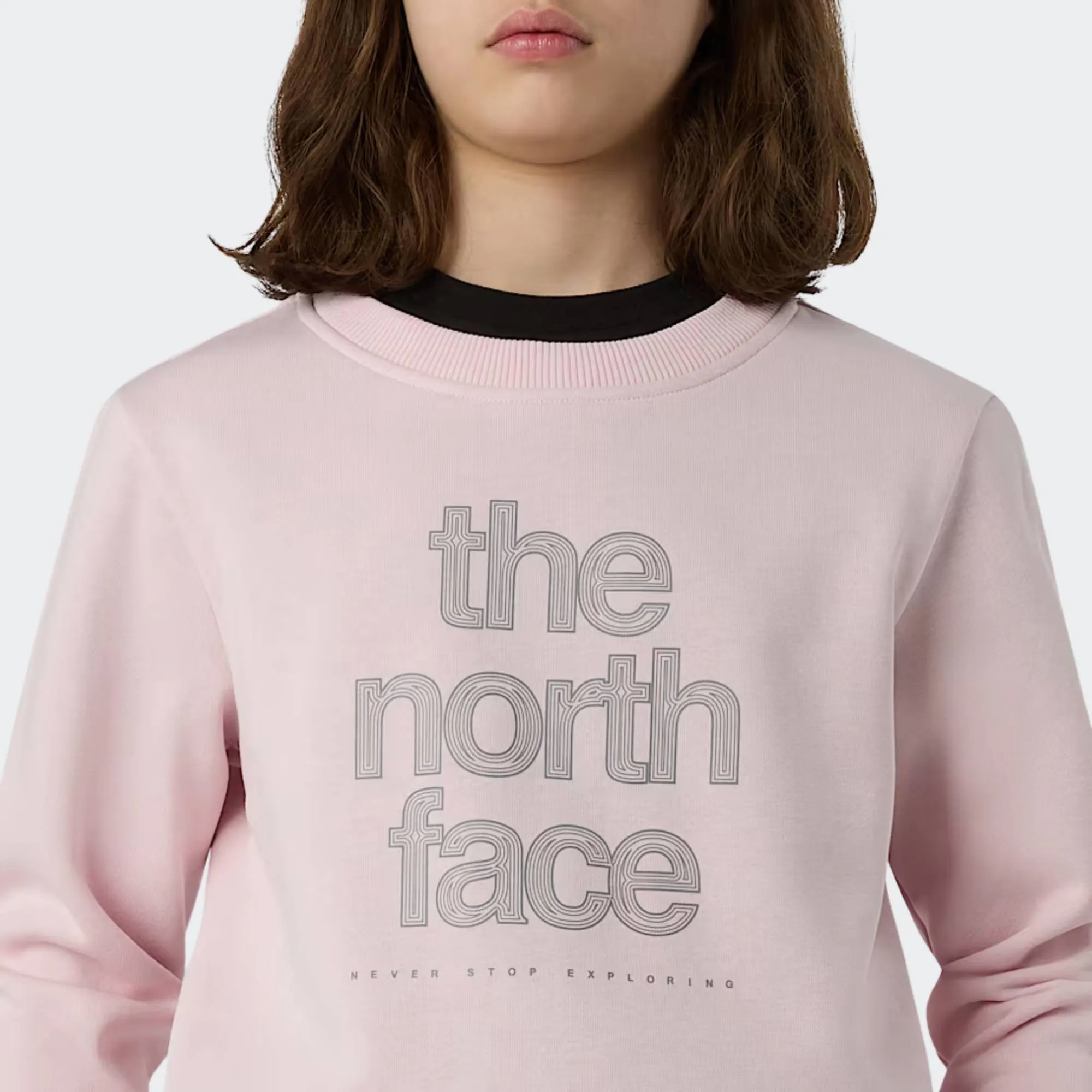THE NORTH FACE GIRLS REFLECTIVE LOGO RELAXED CREW
