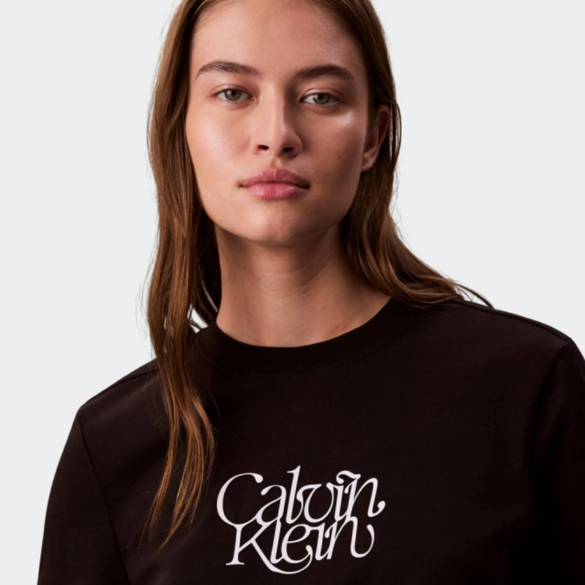 CALVIN KLEIN JEANS FITTED SCRIPT TSHIRT