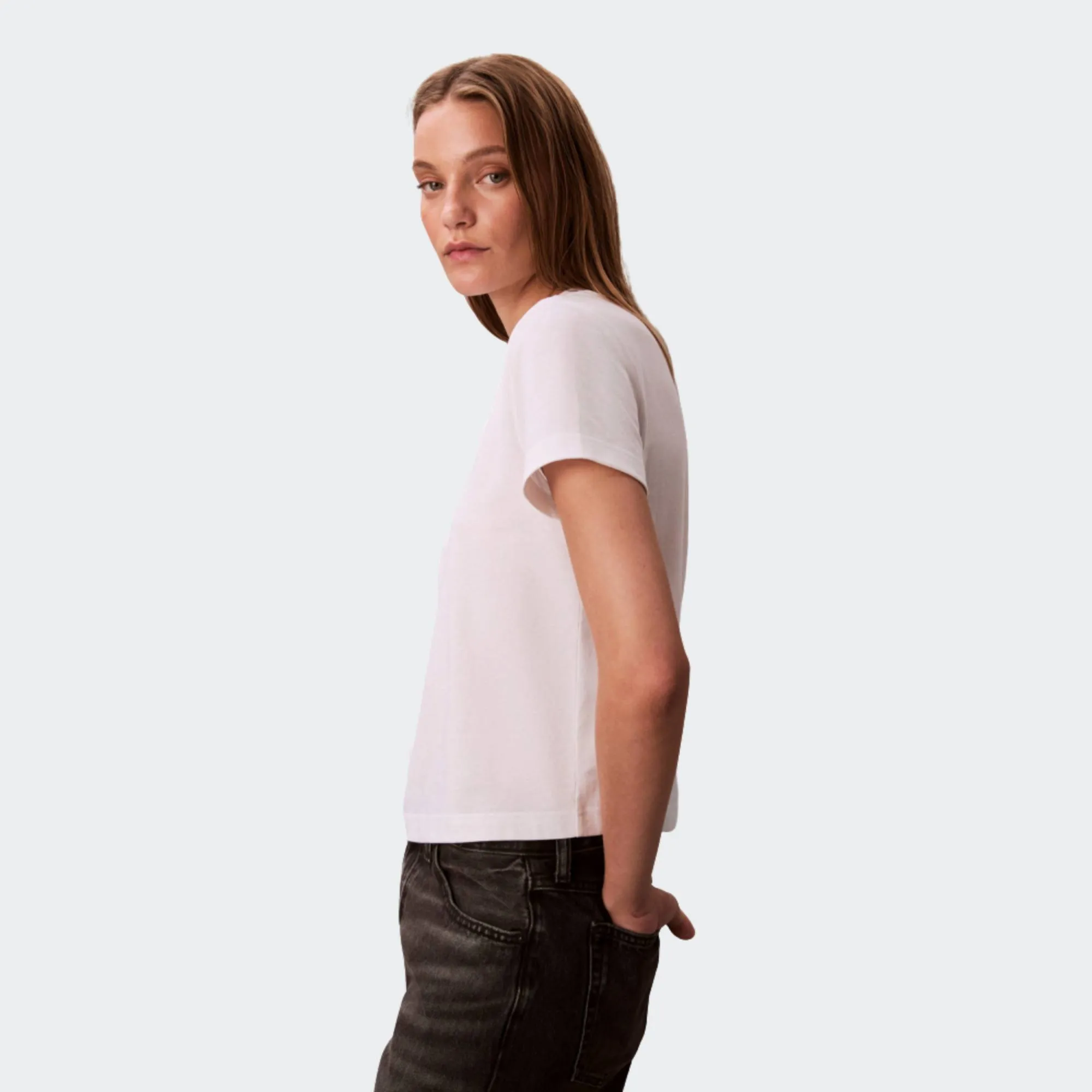 CALVIN KLEIN JEANS FITTED SCRIPT TSHIRT