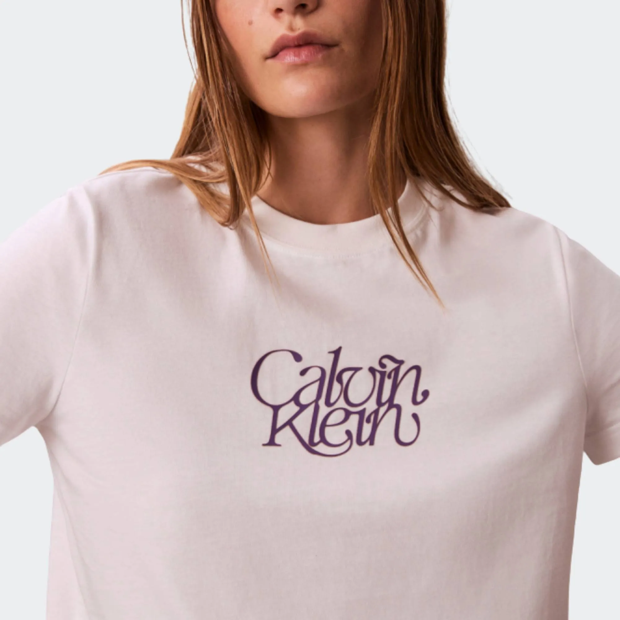 CALVIN KLEIN JEANS FITTED SCRIPT TSHIRT
