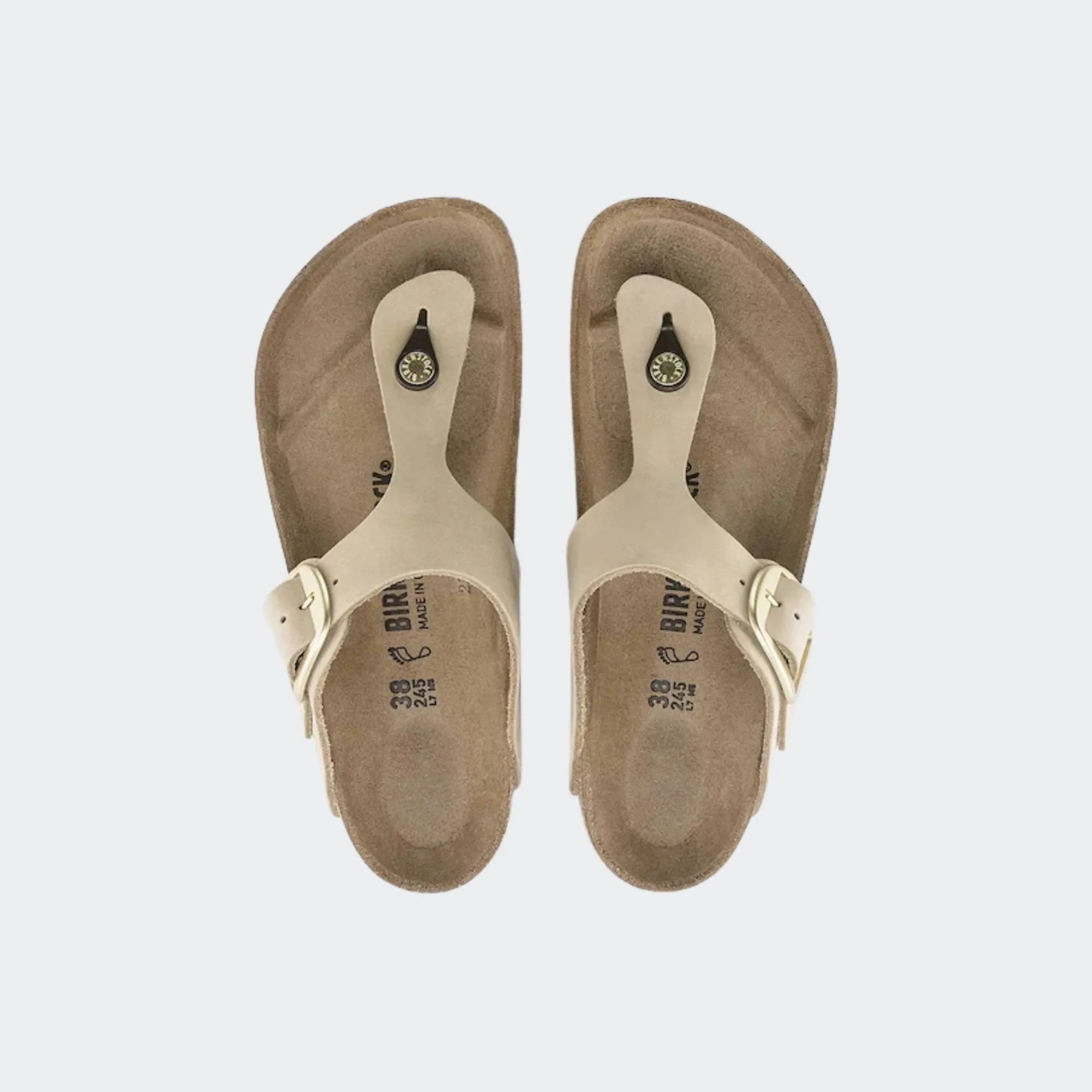 BIRKENSTOCK NUBUCK GIZEH BIG BUCKLE