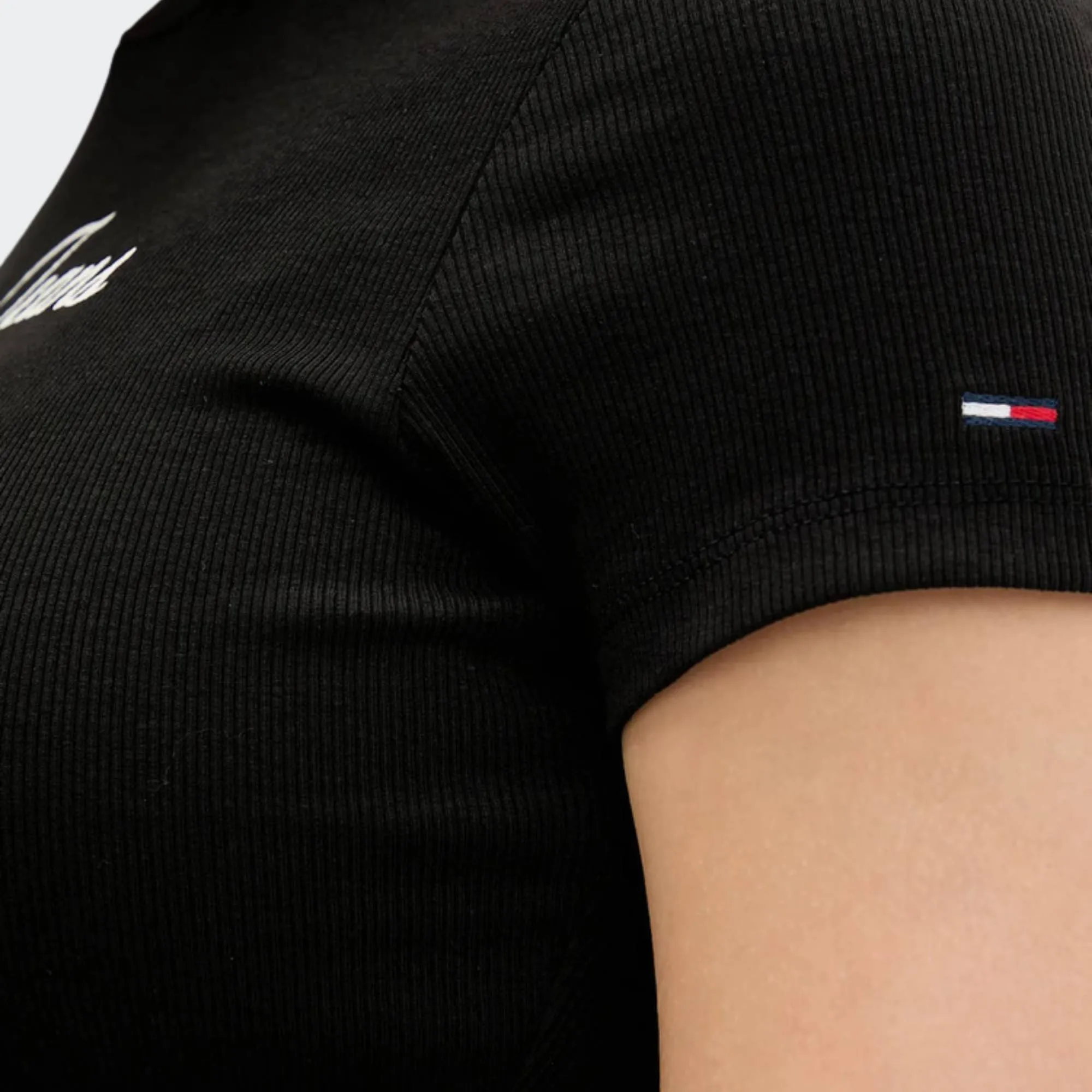 TOMMY JEANS SLIM  ESSENTIAL LOGO RIB TEE