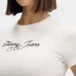 TOMMY JEANS SLIM  ESSENTIAL LOGO RIB TEE