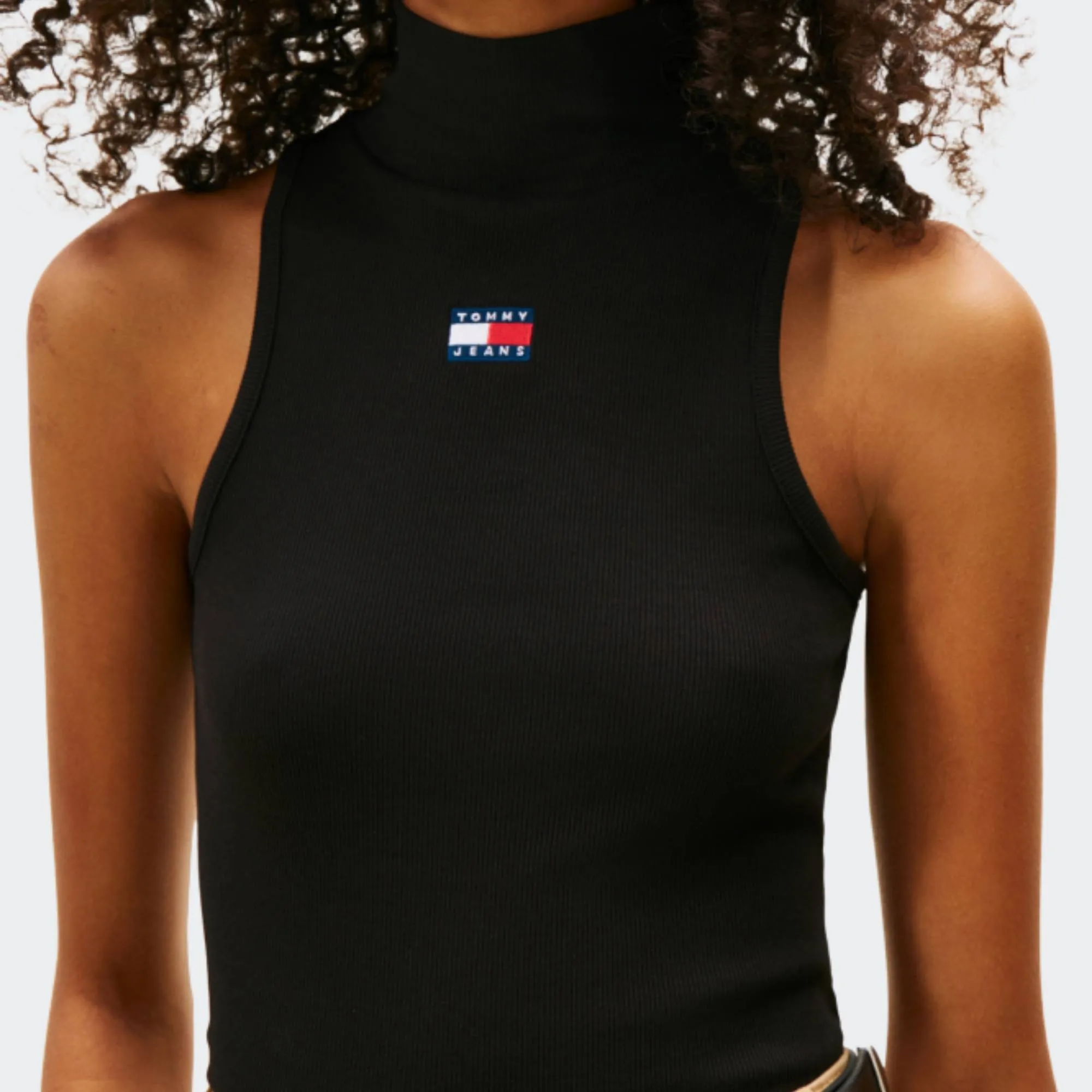 TOMMY JEANS SLIM SH BADGE RIB TANK