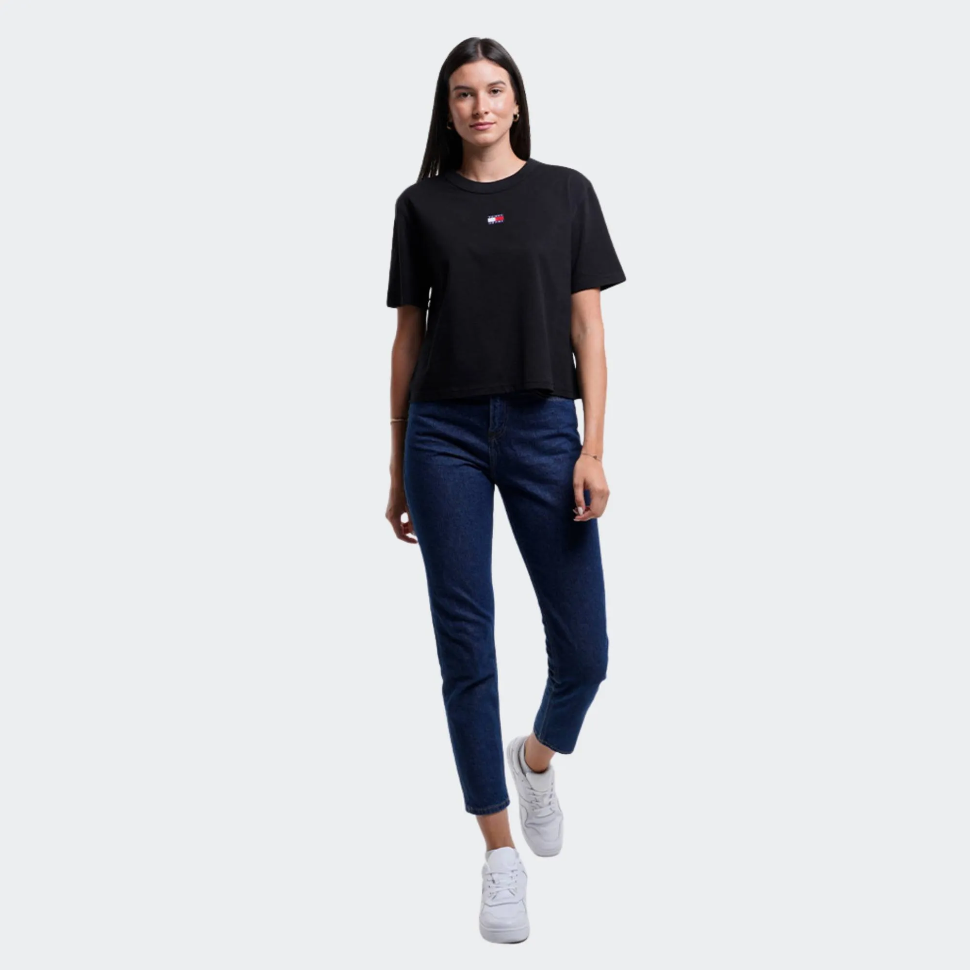 TOMMY JEANS WOMENS BOXY BADGE TEE