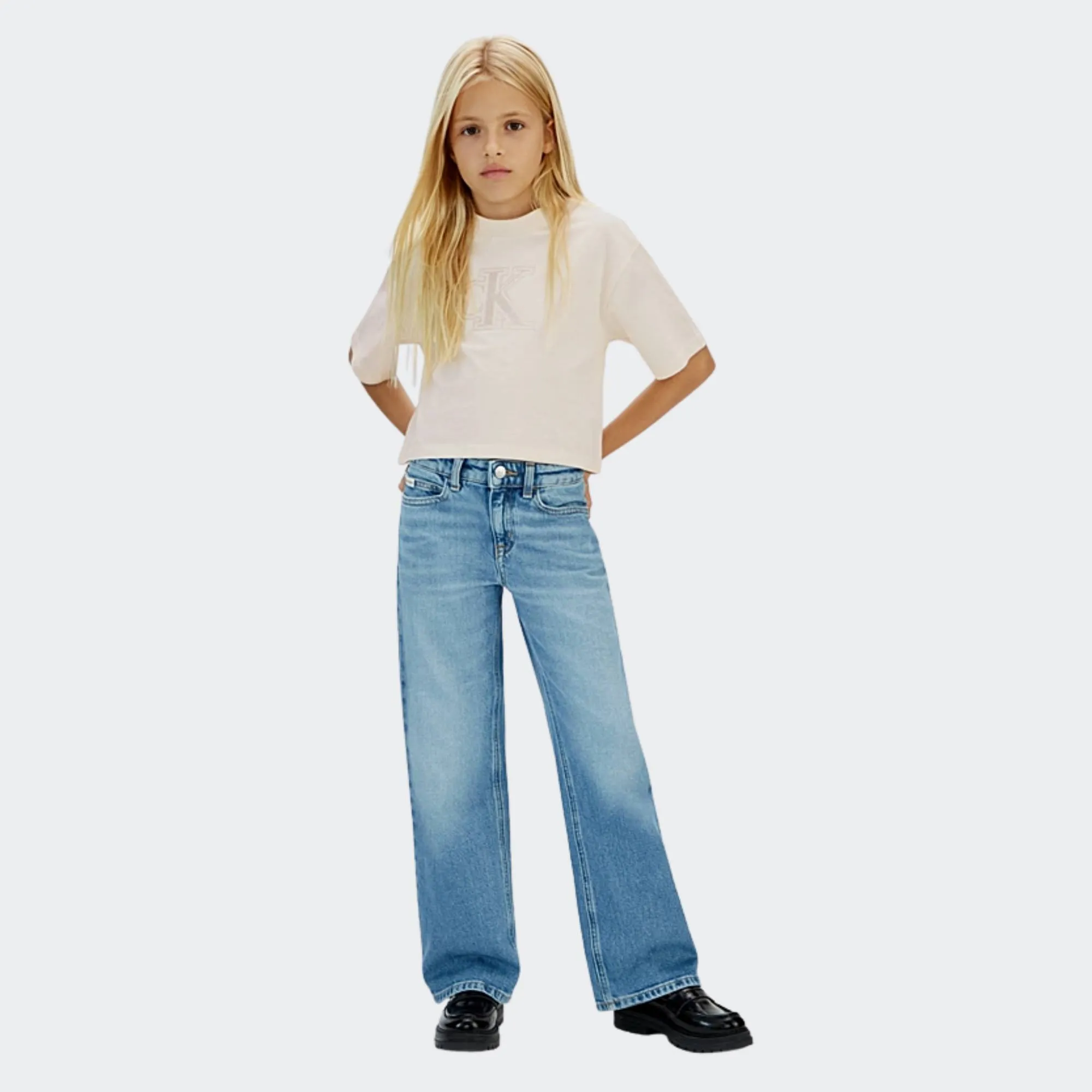 CALVIN KLEIN JEANS VELVET MONOGRAM BOXY T-SHIRT