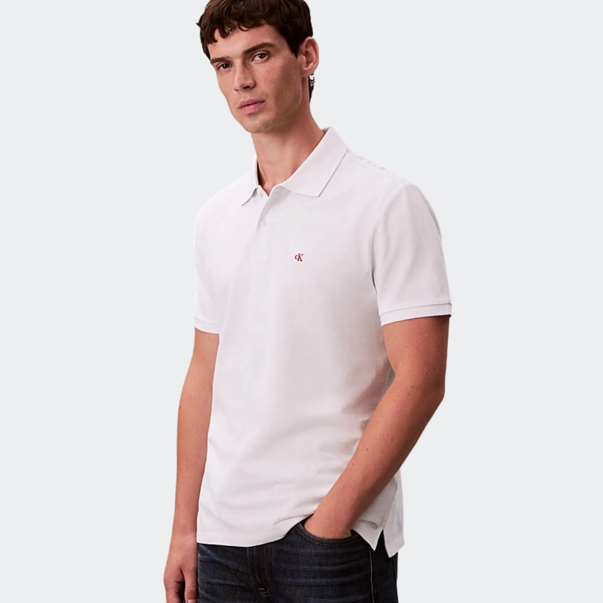 CALVIN KLEIN JEANS MONOGRAM PIQUE POLO