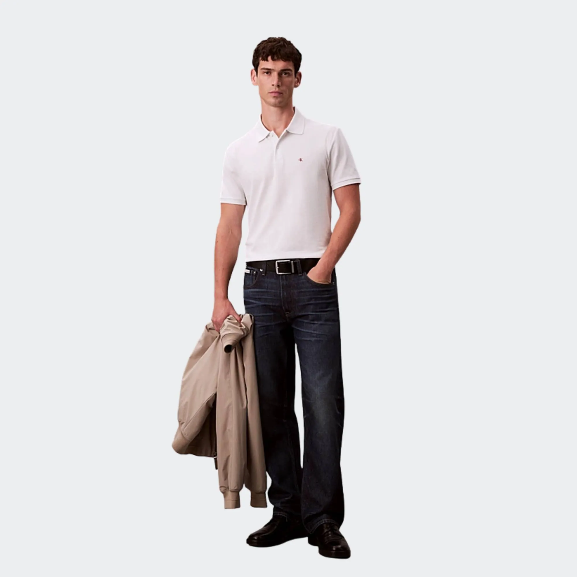 CALVIN KLEIN JEANS MONOGRAM PIQUE POLO