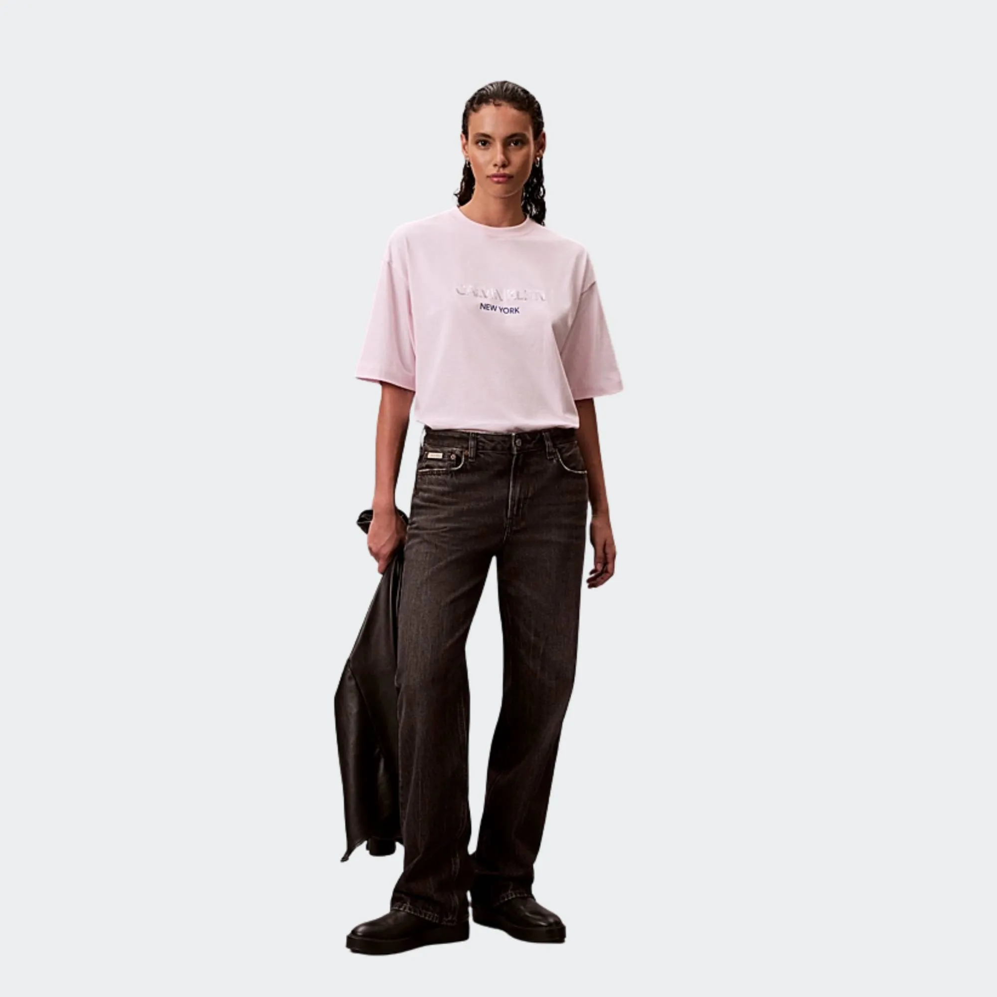 CALVIN KLEIN JEANS RELAXED SEQUIN LOGO TEE