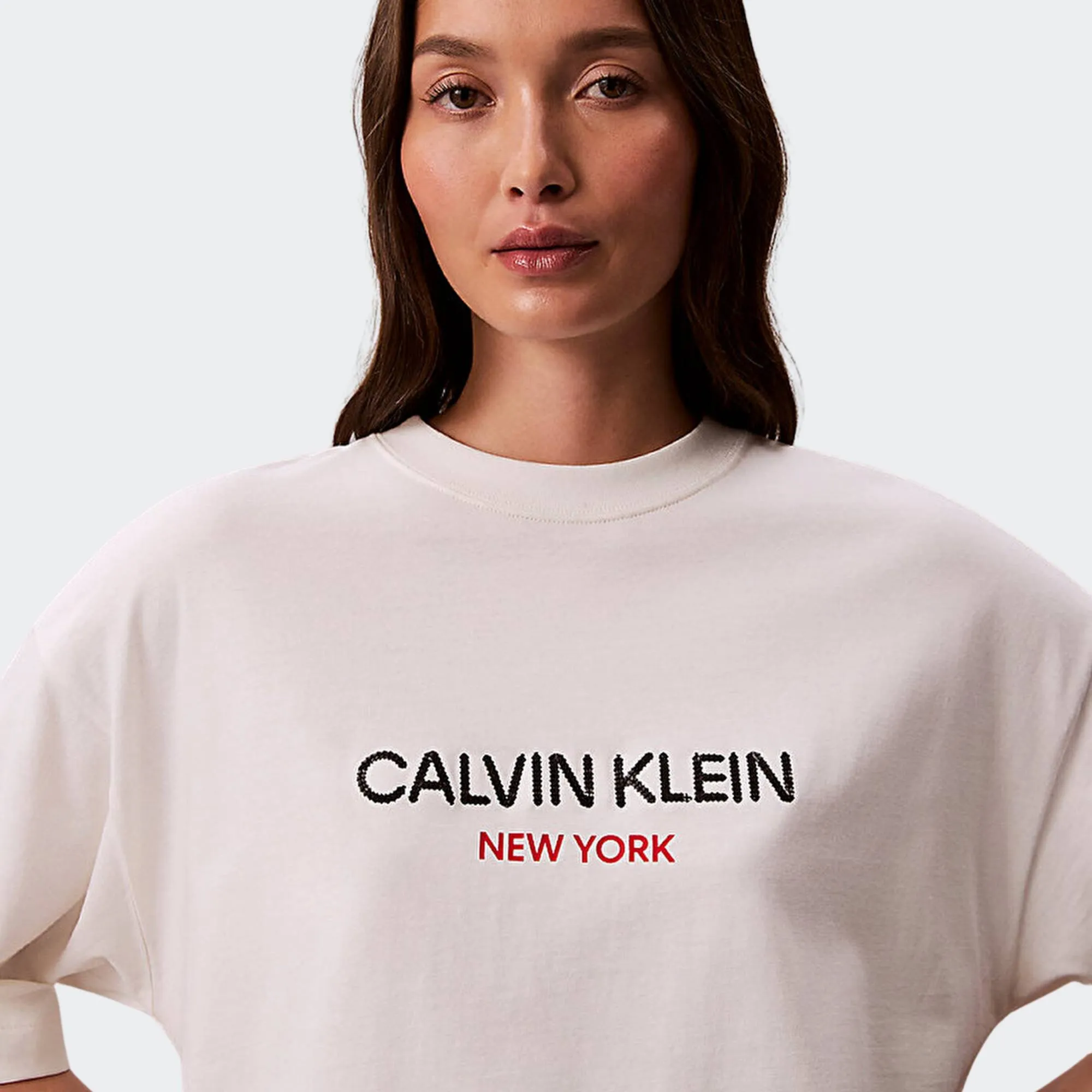 CALVIN KLEIN JEANS RELAXED SEQUIN LOGO TEE