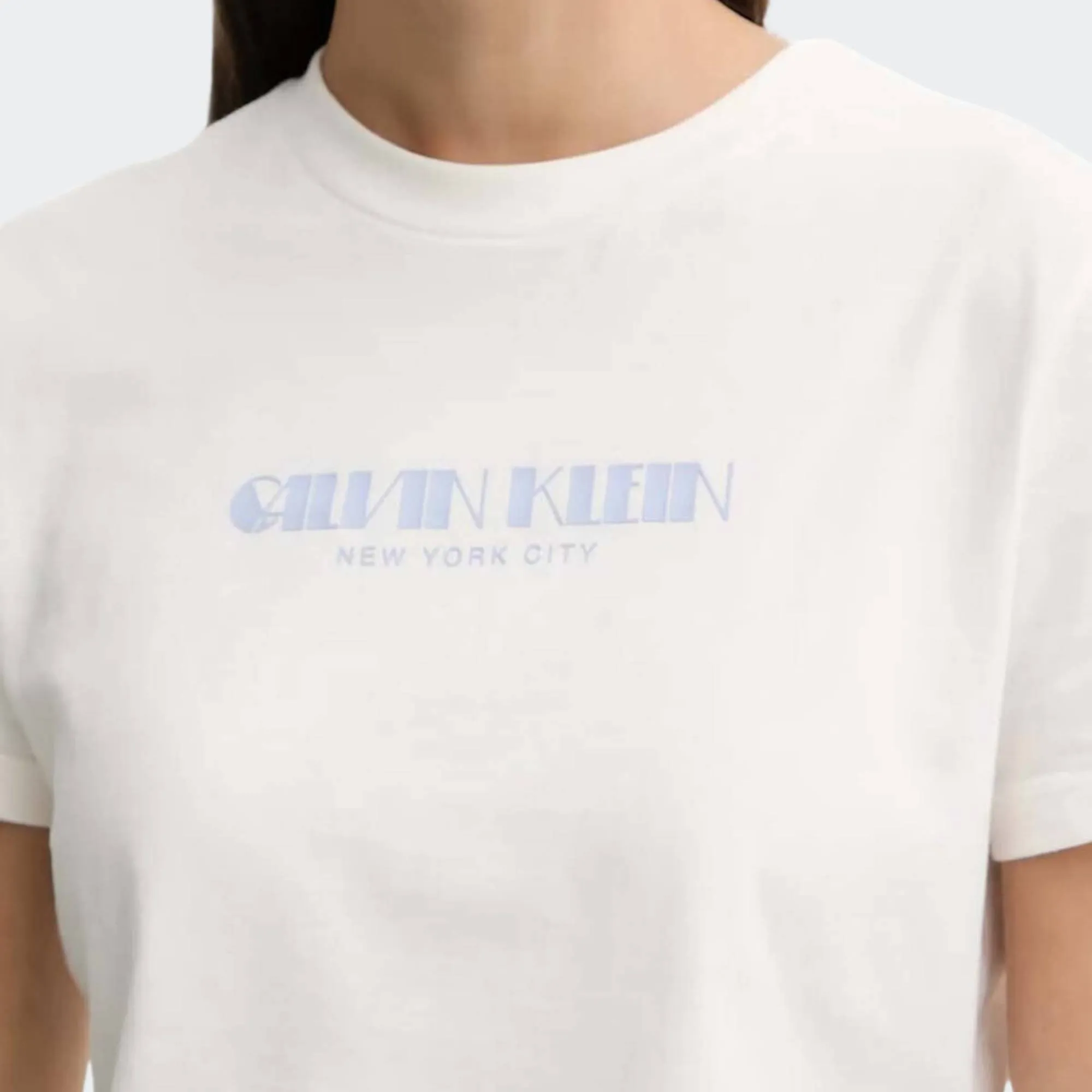 CALVIN KLEIN JEANS LOGO CROPPED TEE