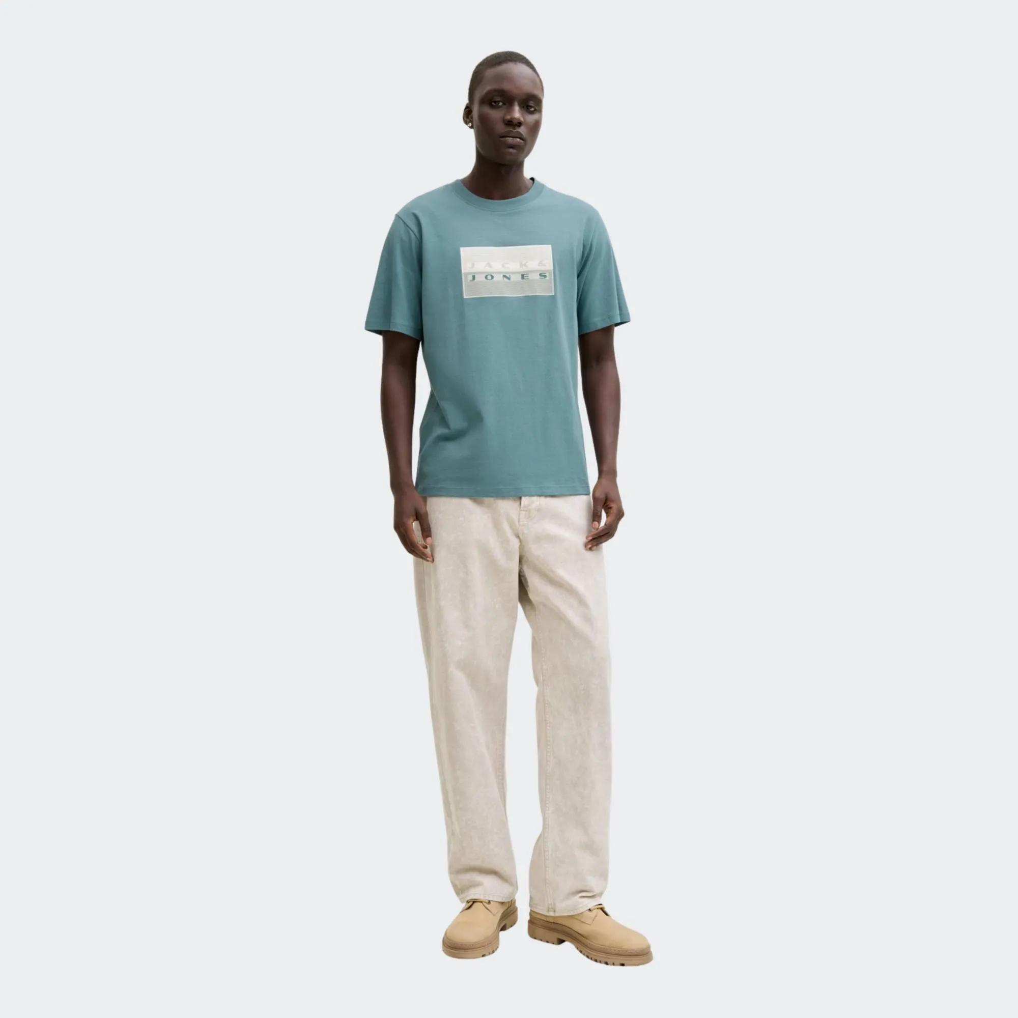 JACK & JONES FUSION DOTS PRINT TEE CREW