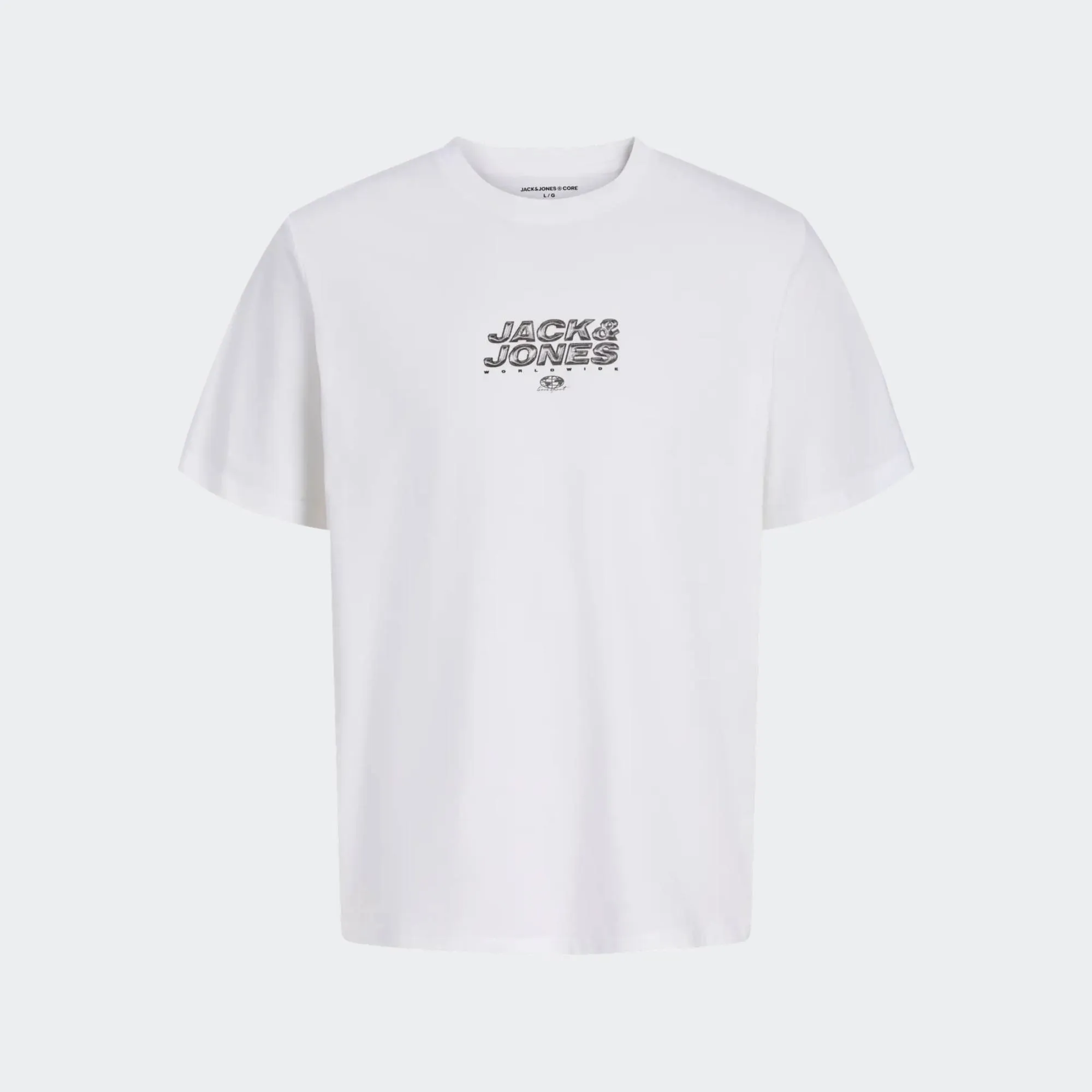 JACK & JONES MINERAL SMALL FRONT PRINT TEE CREW