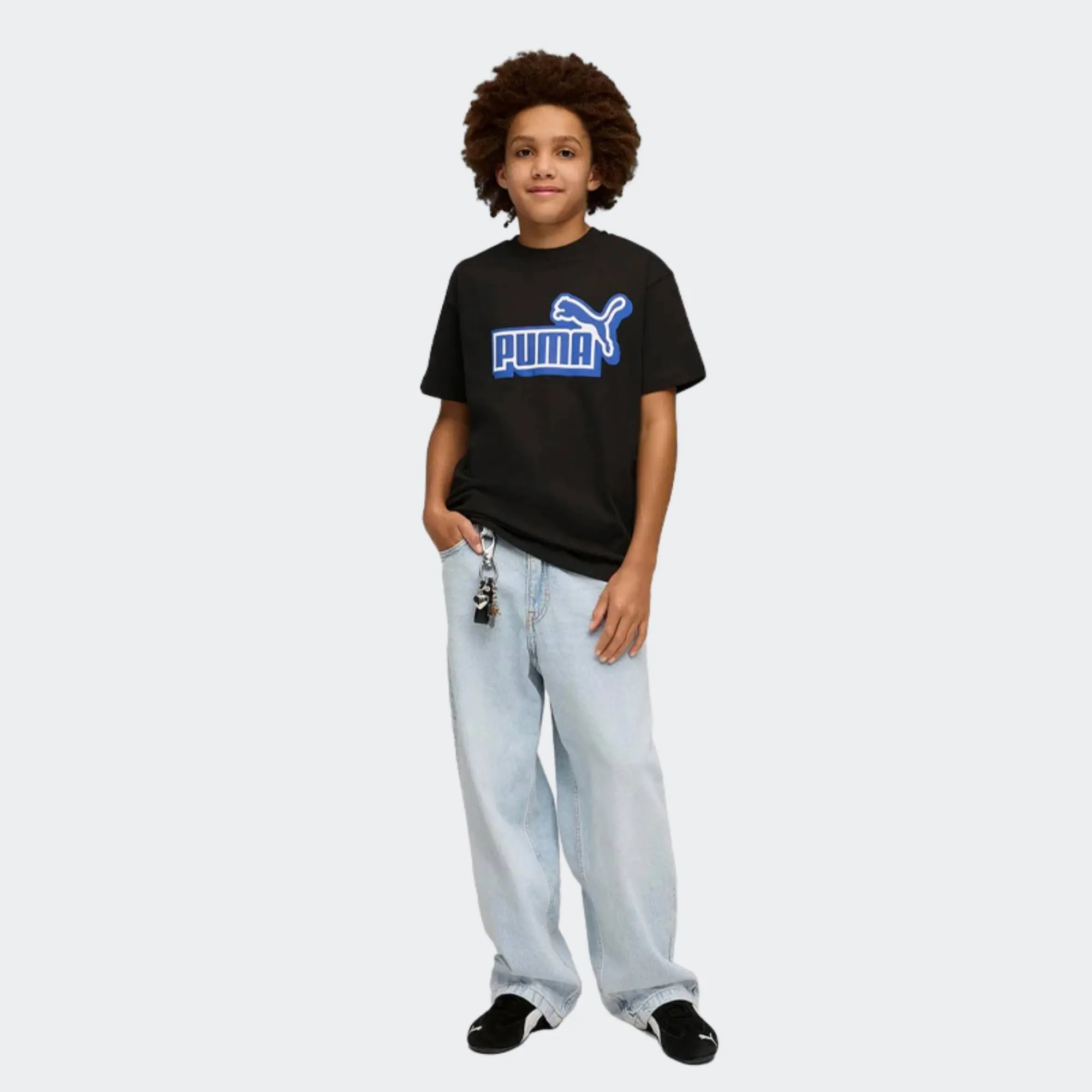 PUMA ESSENTIAL LOGO LAB RELAXED FRONT GRAPHIC  TSHIRT BOYS