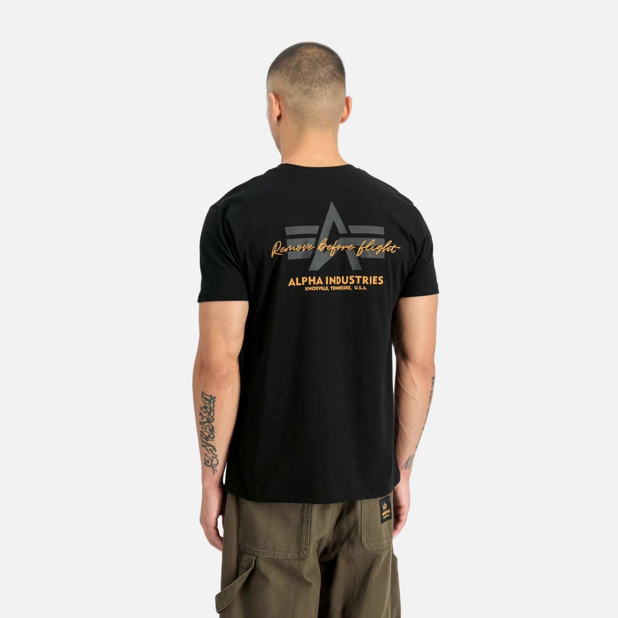 ALPHA INDUSTRIES TONAL LOGO PRINT T-SHIRT
