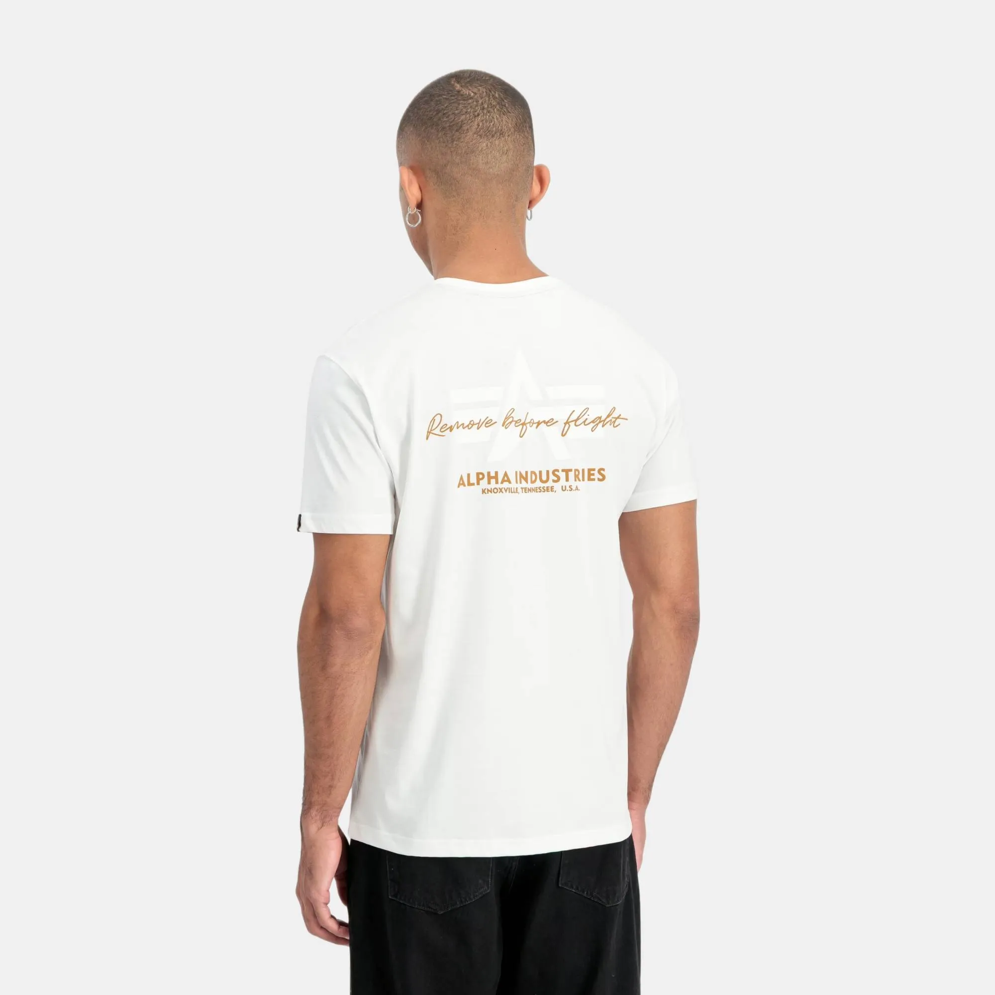 ALPHA INDUSTRIES TONAL LOGO PRINT T-SHIRT