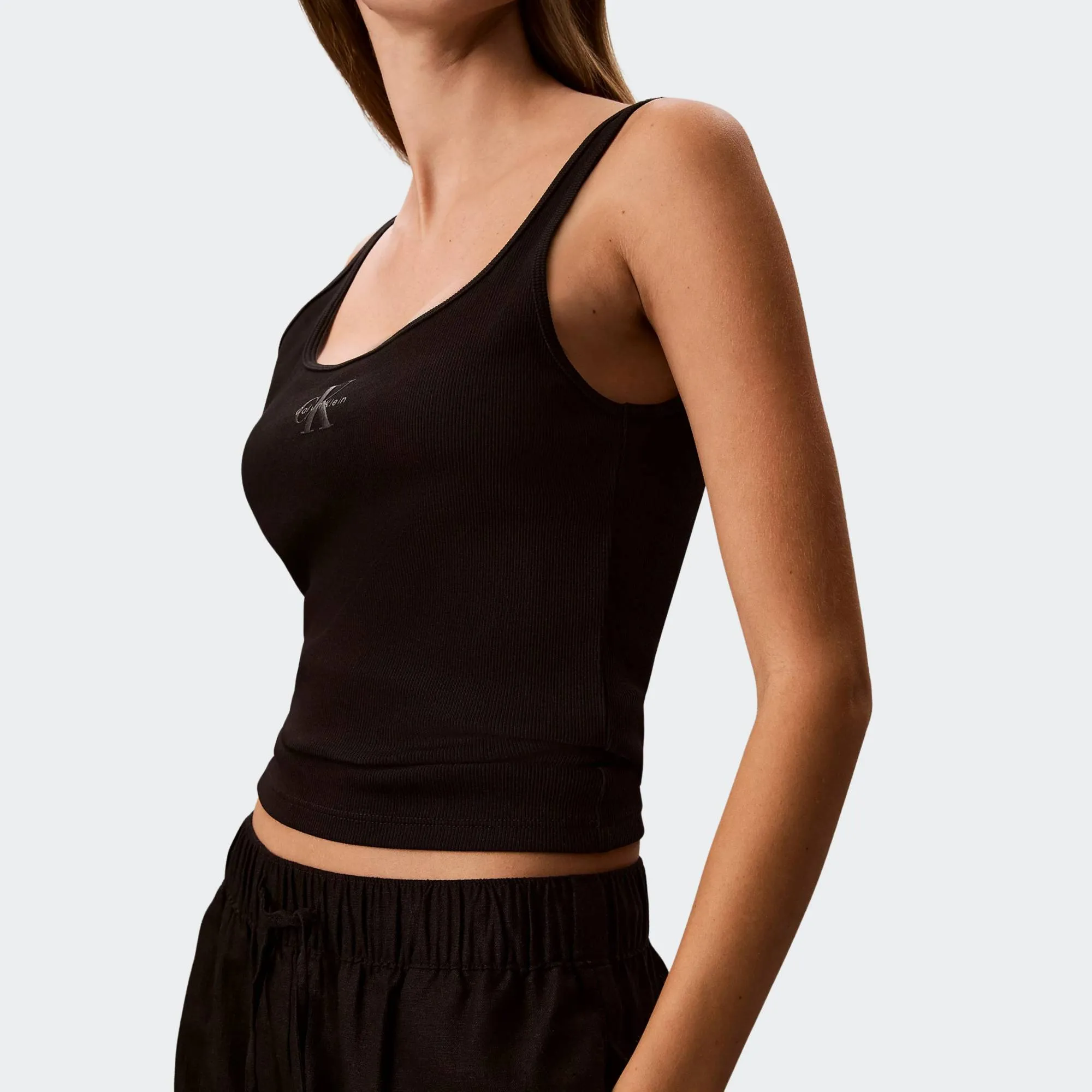 CALVIN KLEIN MONOLOGO SCOOP RIB TANK TOP