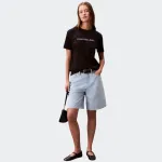 CALVIN KLEIN WOVEN LABEL BABY RIB CROP