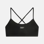 TOMMY JEANS CROPPED SILVER SCRIPT BRA