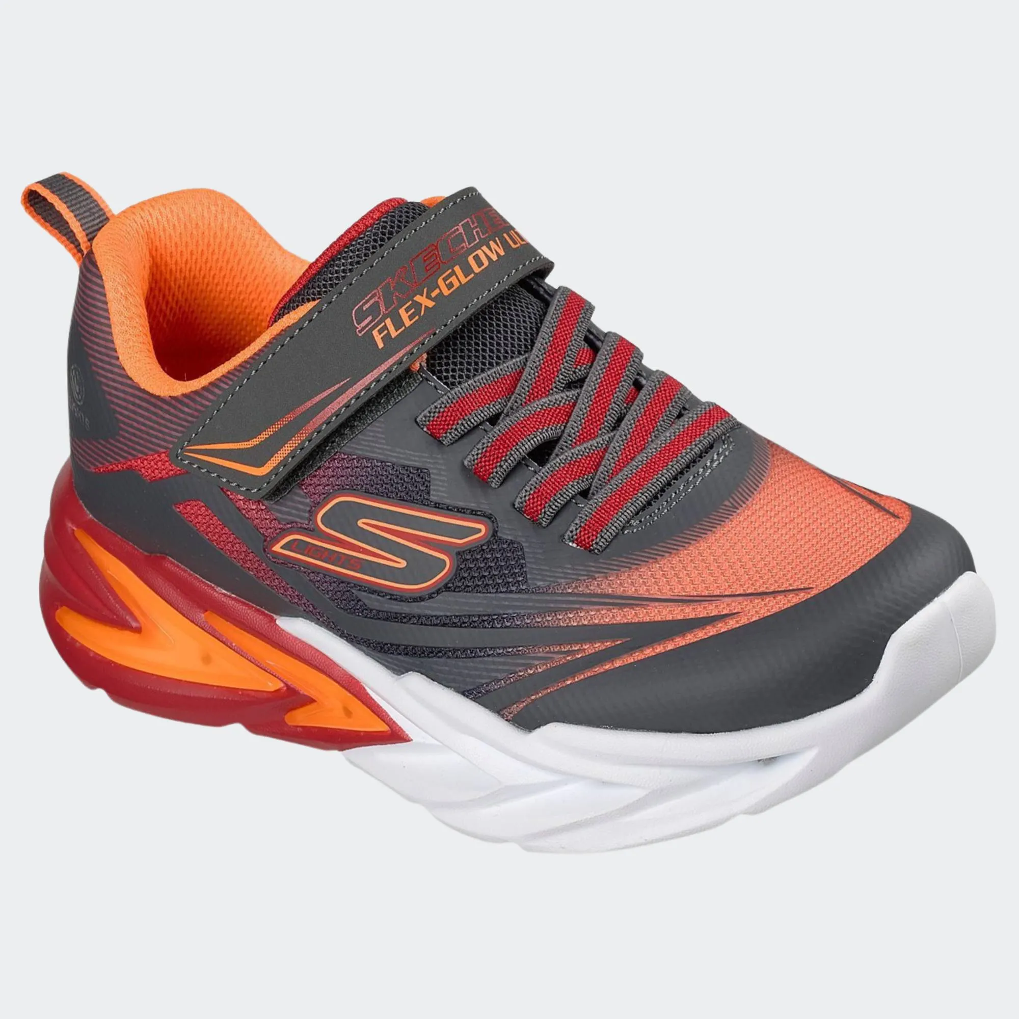SKECHERS LIGHTED GORE & STRAP SNEAKER WITH MIDSOLE TECHPIECE