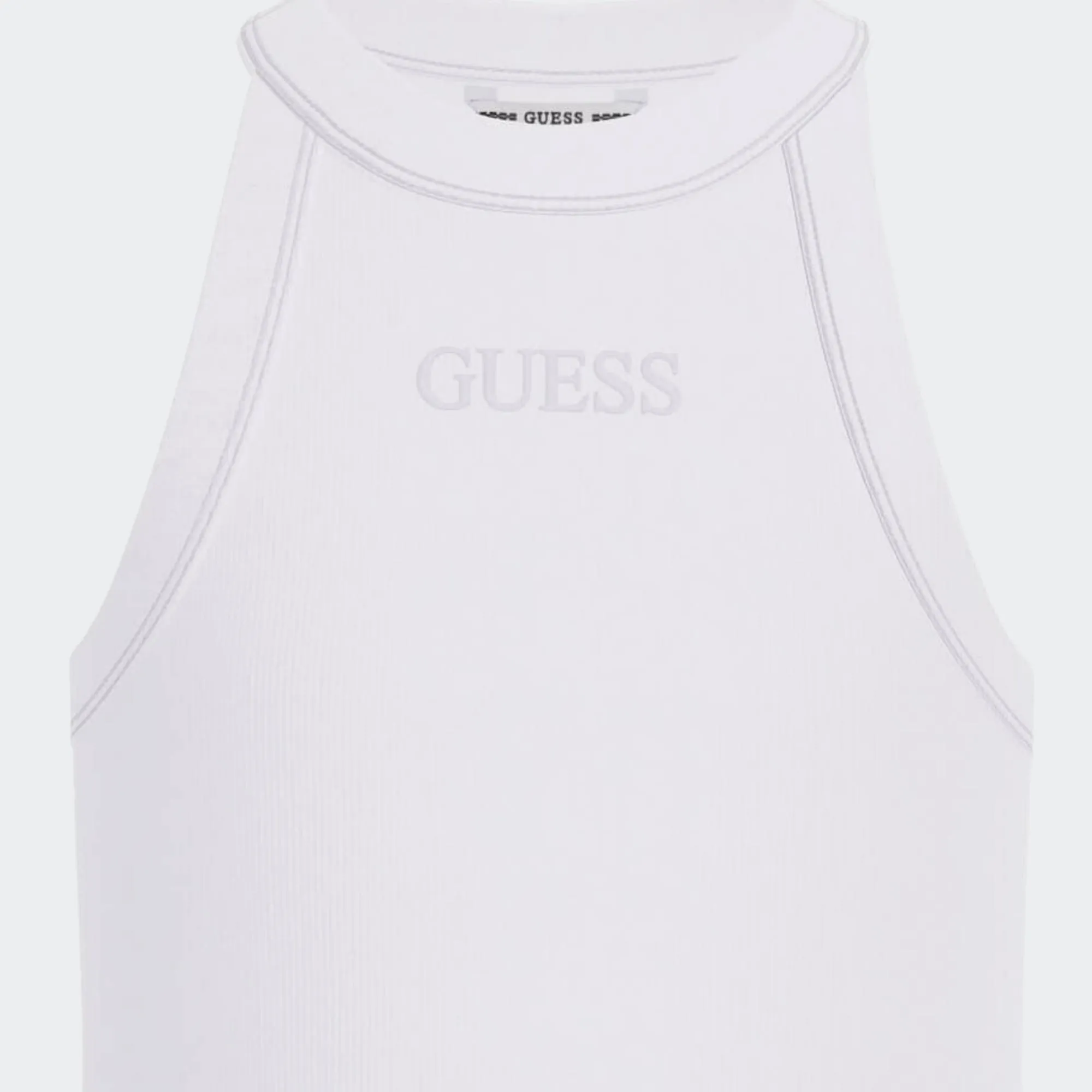 GUESS DYE RIB CROP TEE
