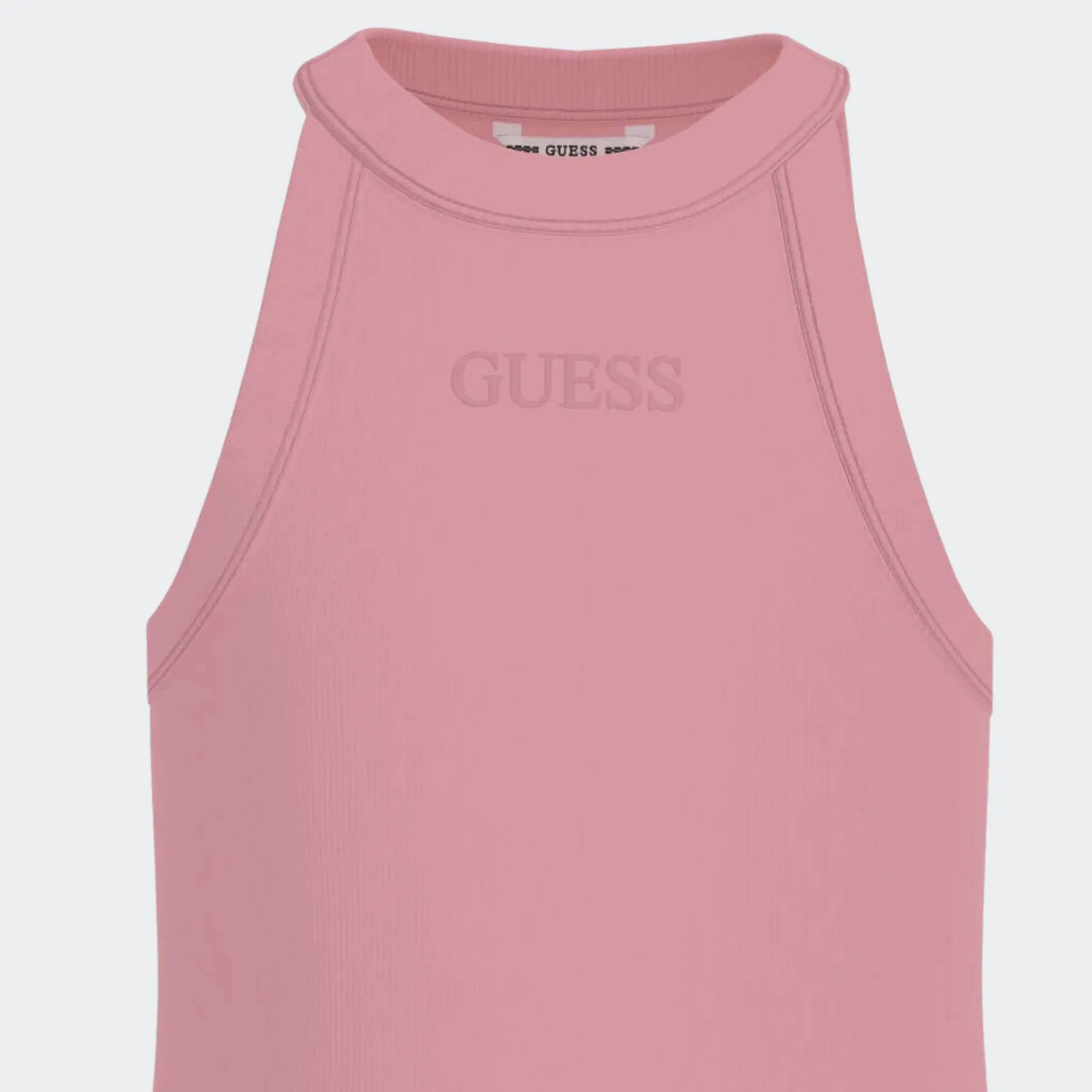GUESS DYE RIB CROP TEE