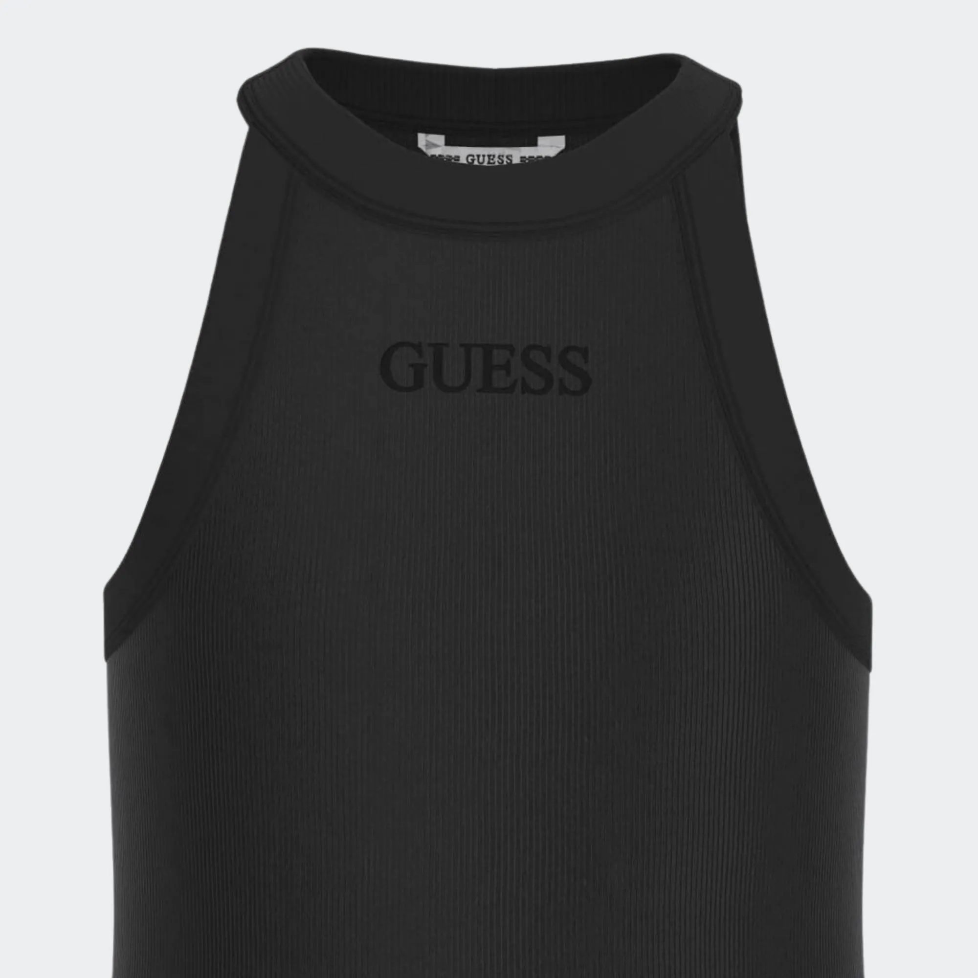 GUESS DYE RIB CROP TEE