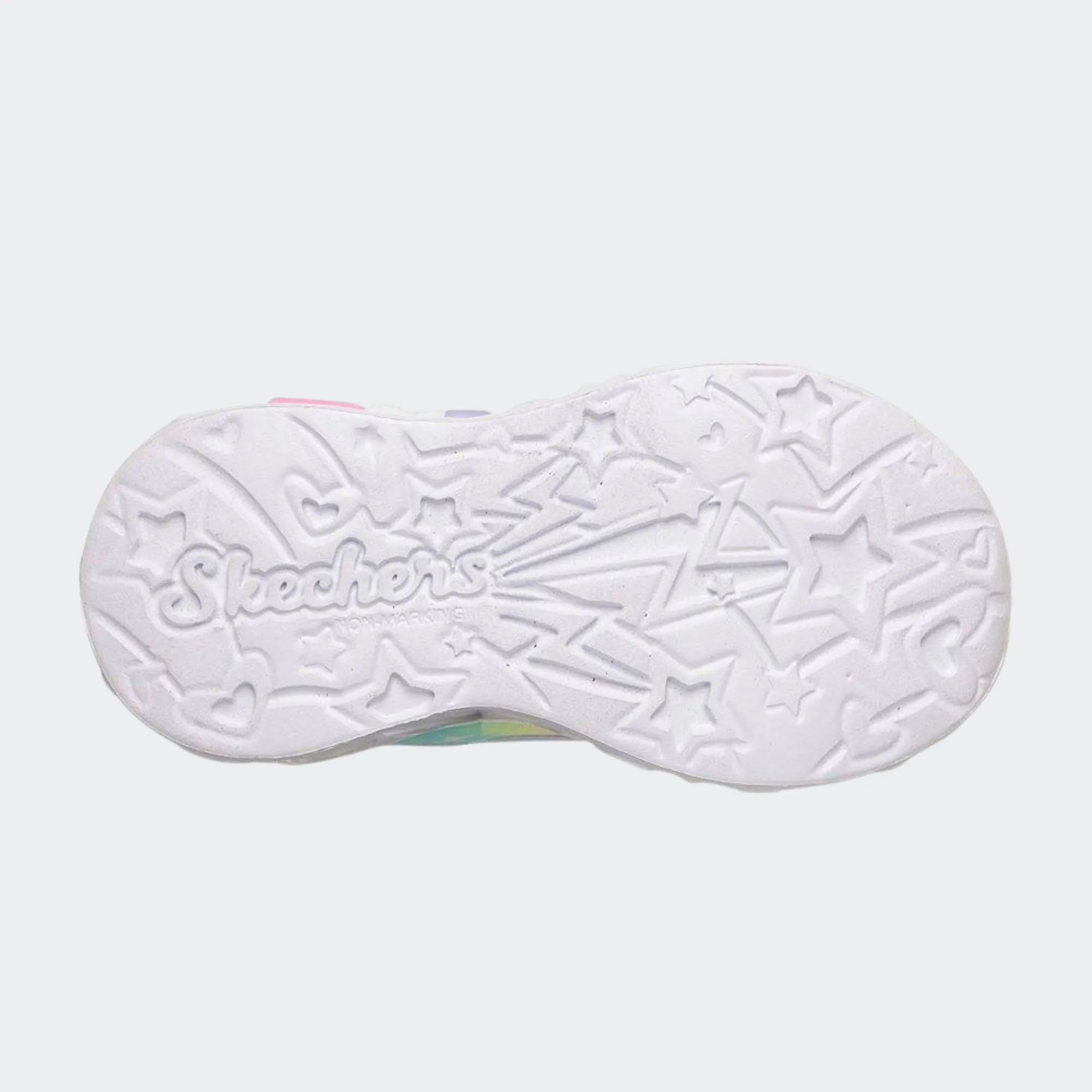 SKECHERS LIGHTED UNICORN WITH MULTI HEART PRINT UPPER