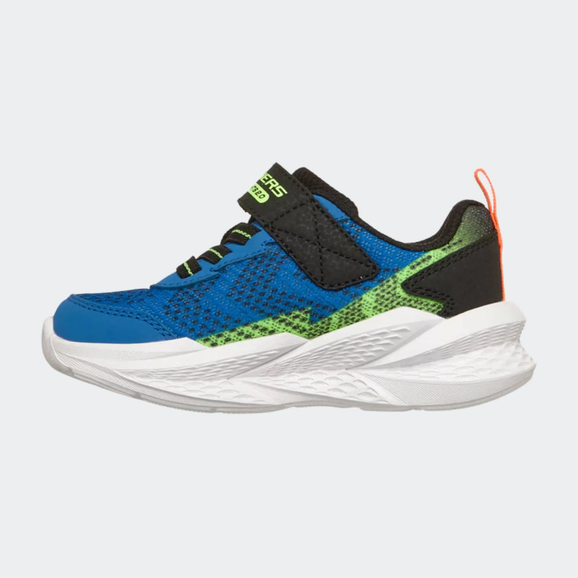 SKECHERS LIGHTED GORE & STRAP SNEAKER WITH TEXTURED MIDSOLE