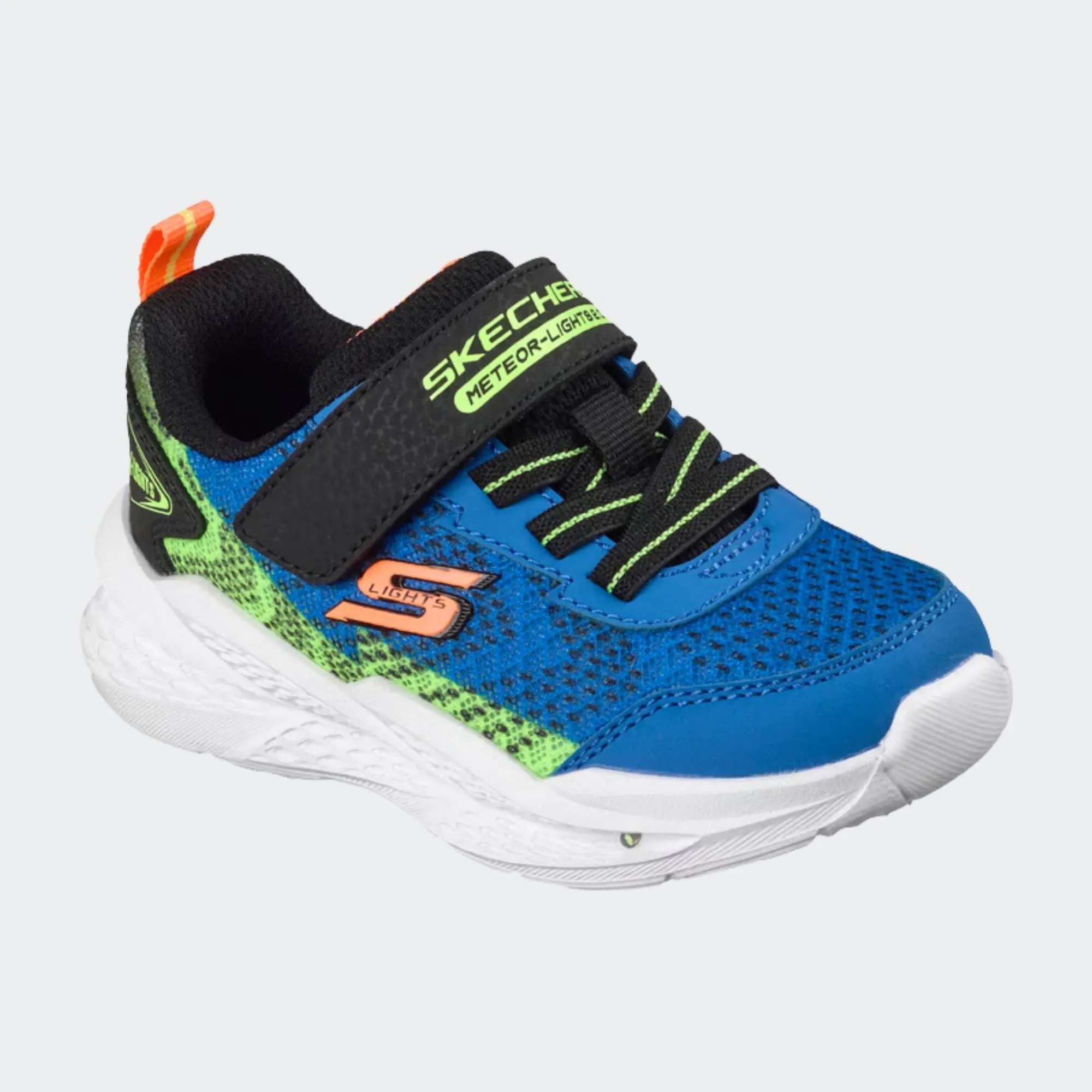 SKECHERS LIGHTED GORE & STRAP SNEAKER WITH TEXTURED MIDSOLE